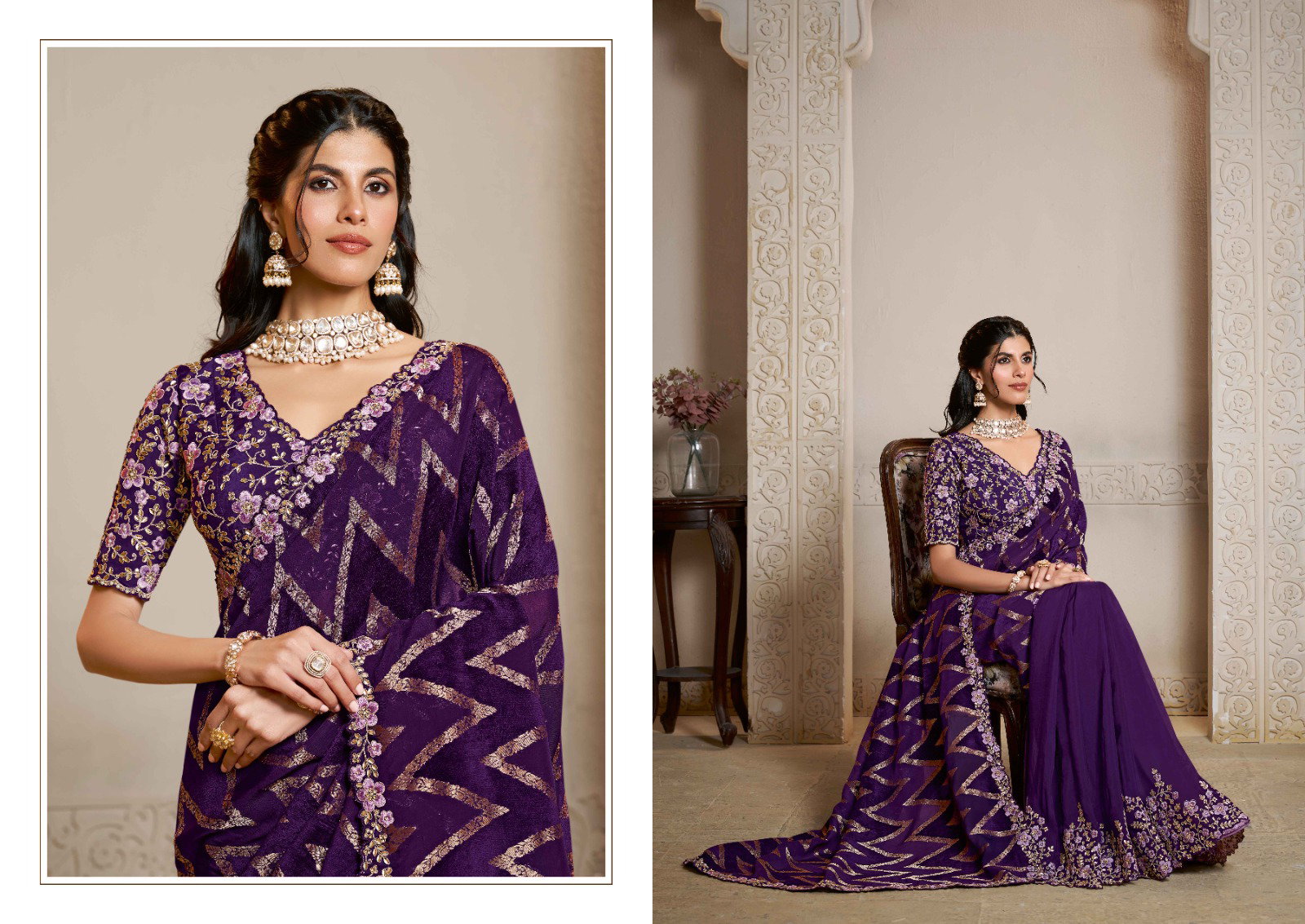 MAHOTSAV PRESENT MOHMNATHAN RIWAHYAT SERIES 25800 FANCY SAREE 13