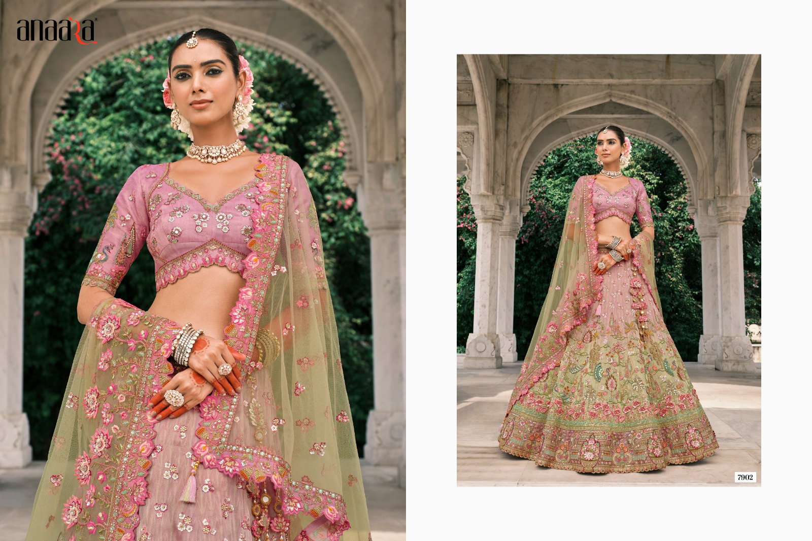 TATHASTU ANAARA SERIES 7900 BRIDAL LEHENGA CHOLI WITH MIRROR WORK 13