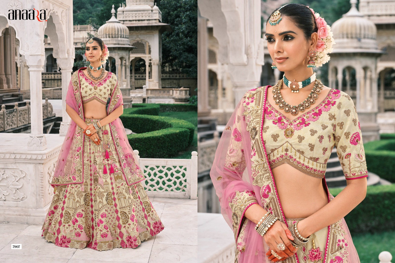 TATHASTU ANAARA SERIES 7900 BRIDAL LEHENGA CHOLI WITH MIRROR WORK 3