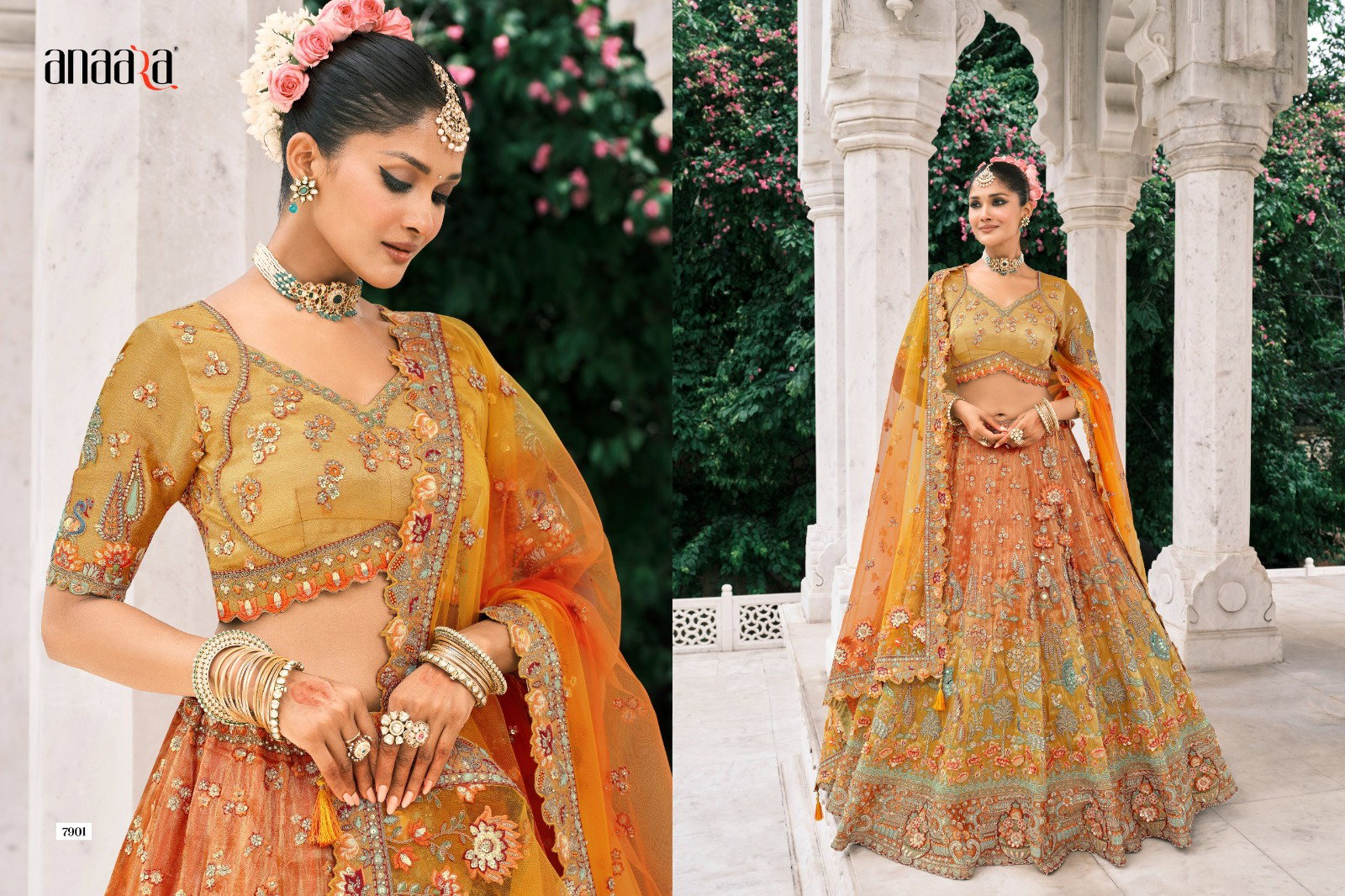 TATHASTU ANAARA SERIES 7900 BRIDAL LEHENGA CHOLI WITH MIRROR WORK 12