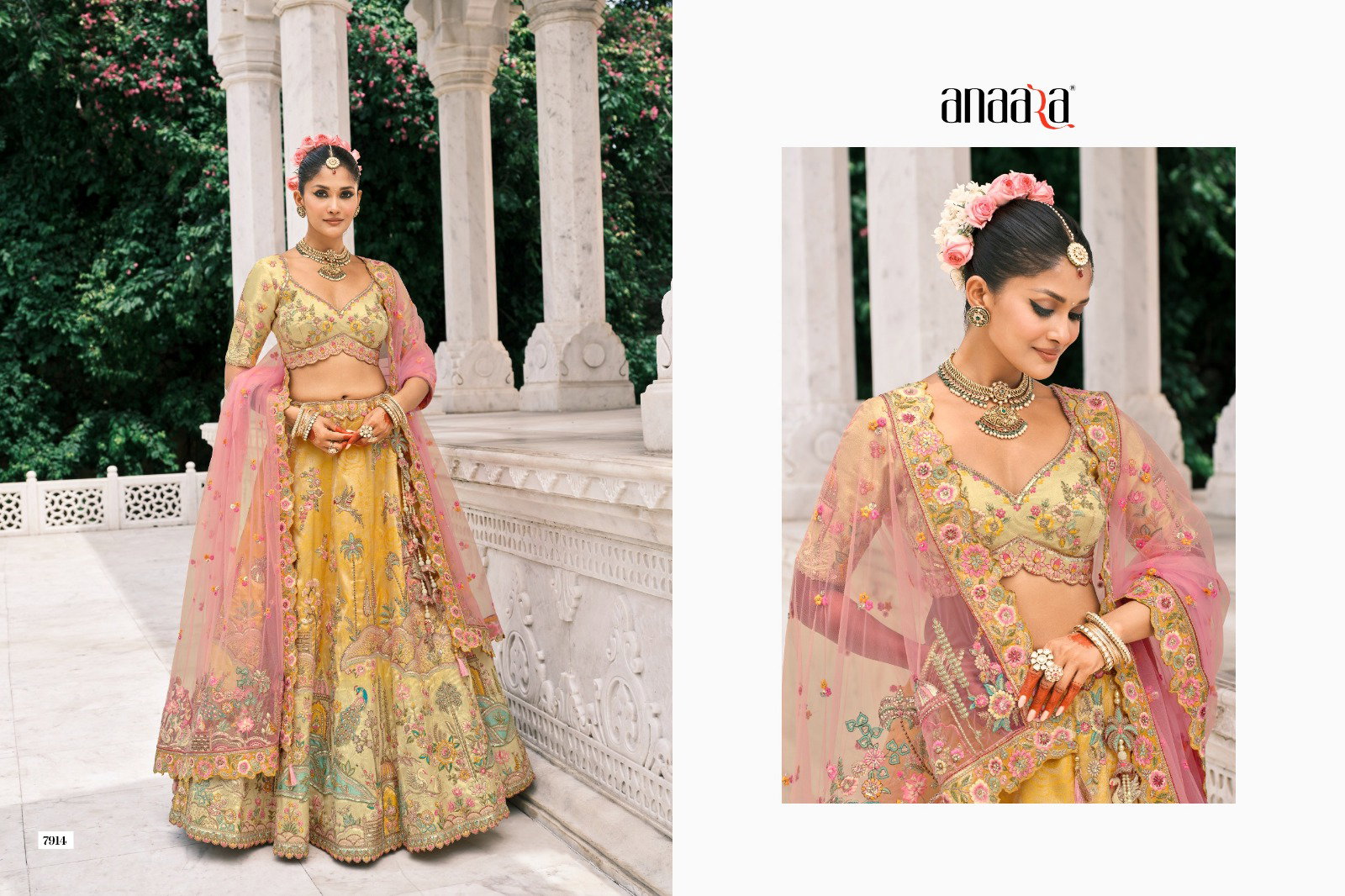 TATHASTU ANAARA SERIES 7900 BRIDAL LEHENGA CHOLI WITH MIRROR WORK 11