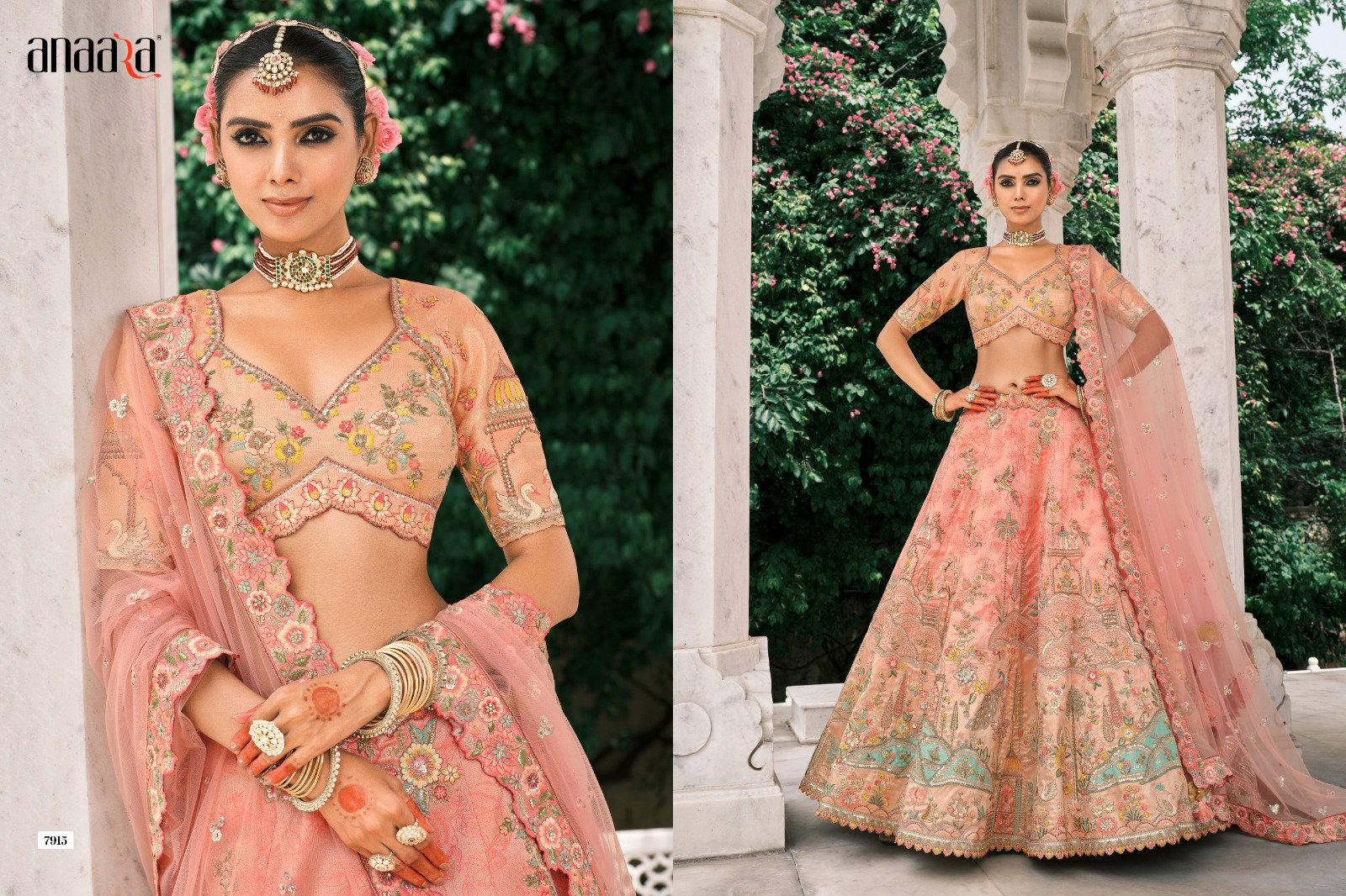 TATHASTU ANAARA SERIES 7900 BRIDAL LEHENGA CHOLI WITH MIRROR WORK 5