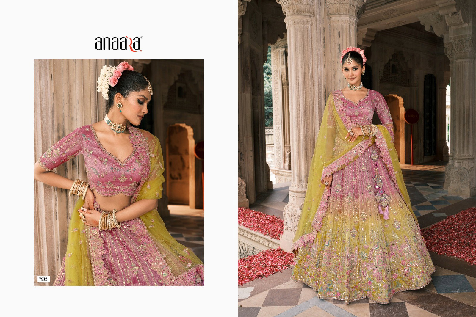TATHASTU ANAARA SERIES 7900 BRIDAL LEHENGA CHOLI WITH MIRROR WORK 15