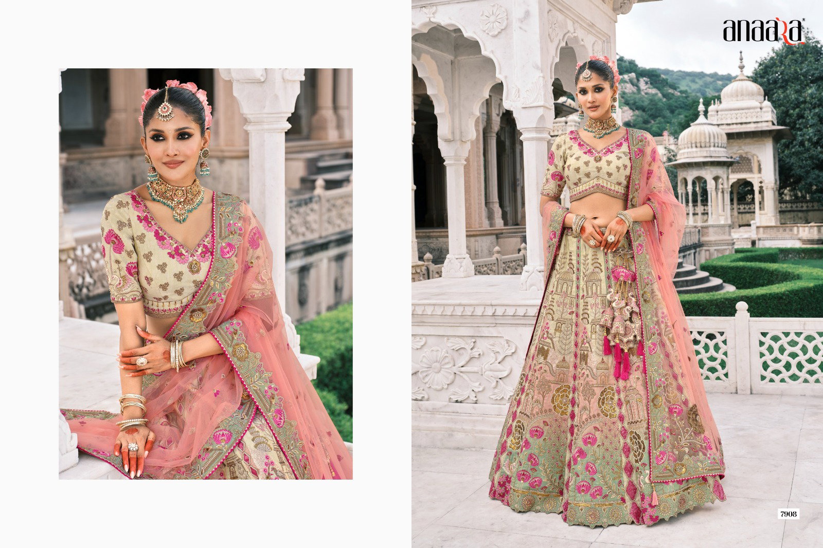 TATHASTU ANAARA SERIES 7900 BRIDAL LEHENGA CHOLI WITH MIRROR WORK 10