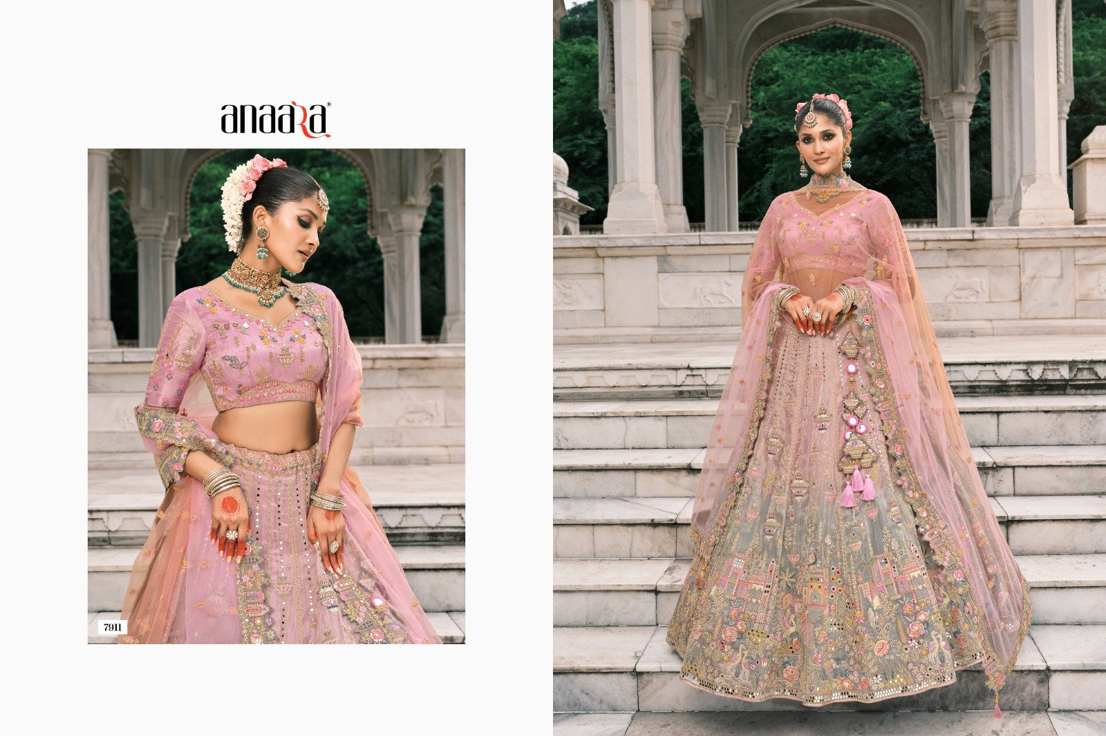 TATHASTU ANAARA SERIES 7900 BRIDAL LEHENGA CHOLI WITH MIRROR WORK 9