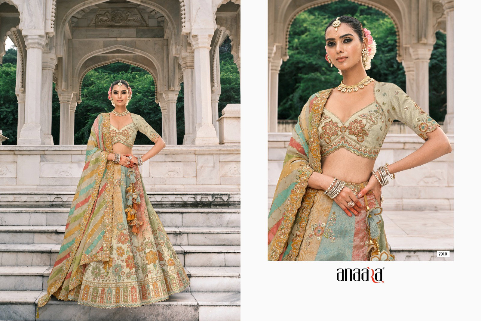 TATHASTU ANAARA SERIES 7900 BRIDAL LEHENGA CHOLI WITH MIRROR WORK 6