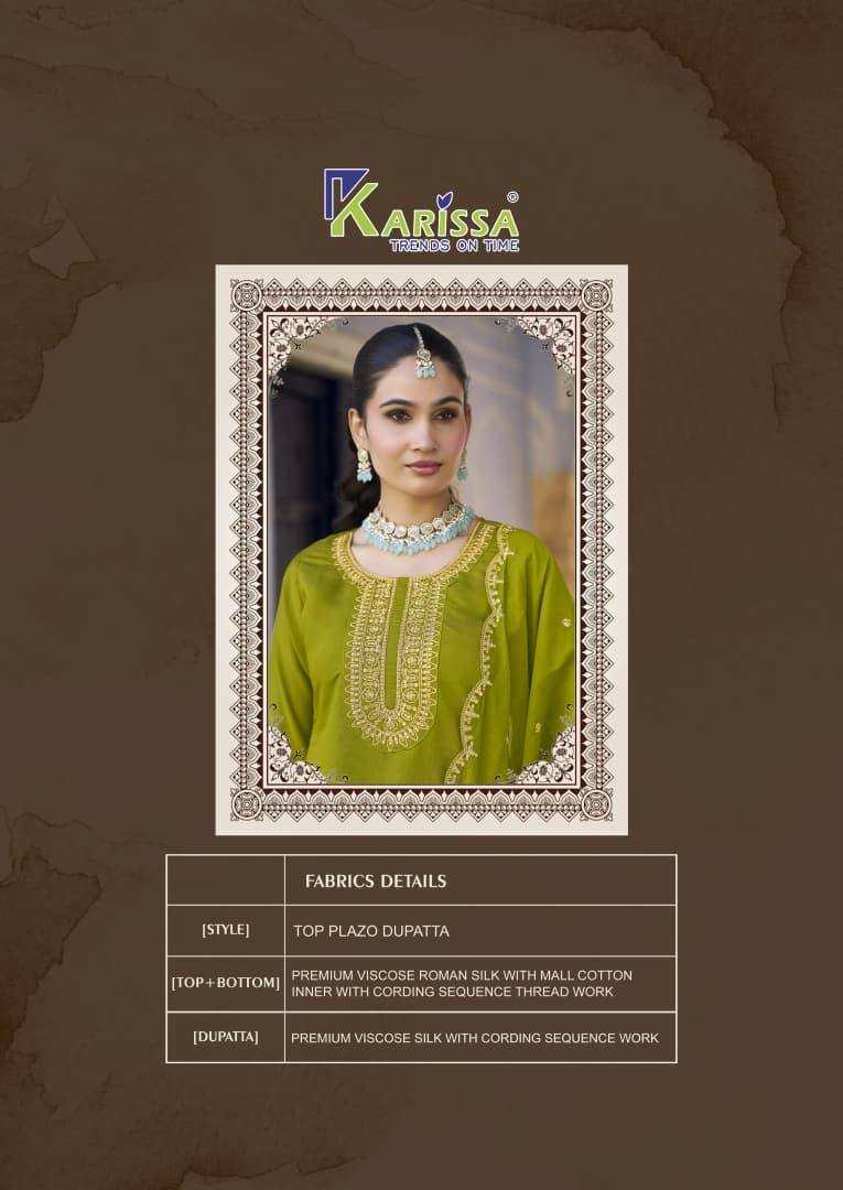 Karissa present garima 3 pcs ready-made divider concept plazzo set series 2001-2004 1