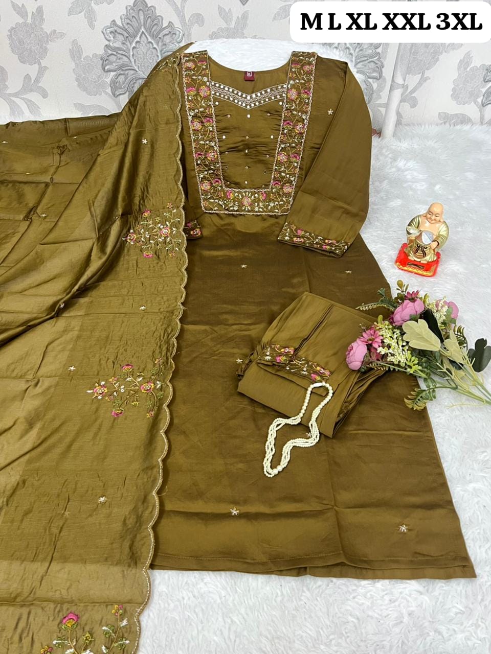 N N FASHION PRESENT HAND WORK READYMADE 3 PCS SET FIR WEDDING SEASON 14