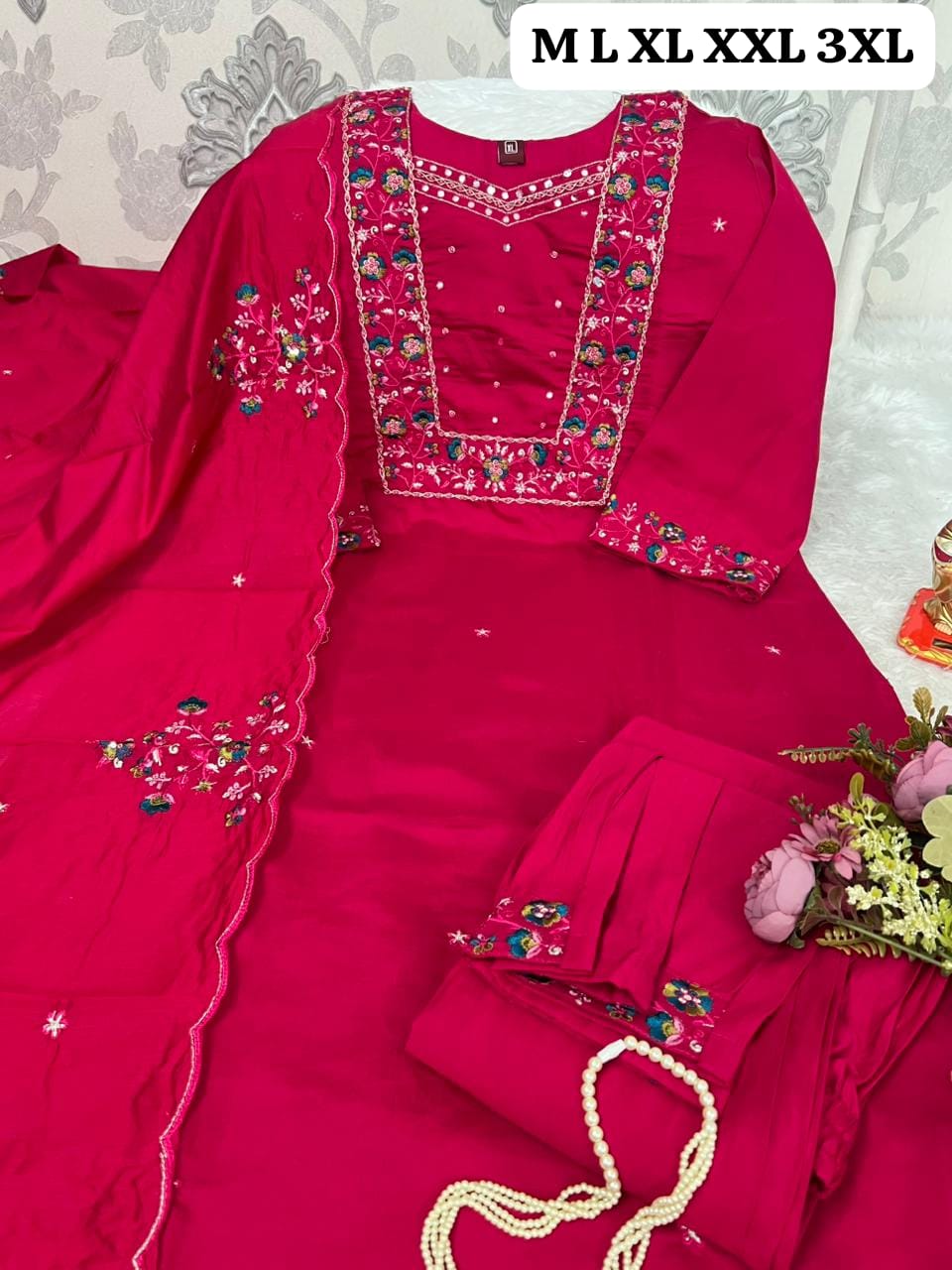 N N FASHION PRESENT HAND WORK READYMADE 3 PCS SET FIR WEDDING SEASON 12