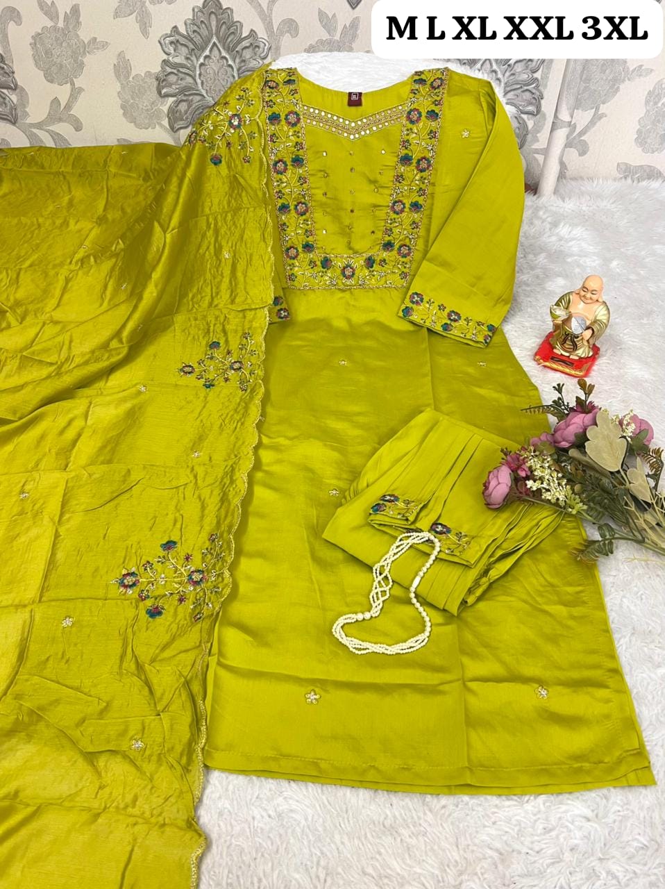 N N FASHION PRESENT HAND WORK READYMADE 3 PCS SET FIR WEDDING SEASON 8