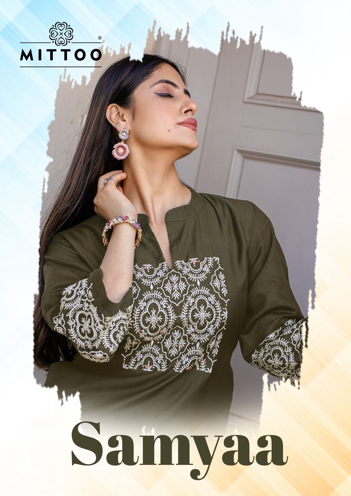 MITTO PRESENT SAMYAA 2 PCS READYMADE KURTI COLLECTION SERIES  2001-2006 11