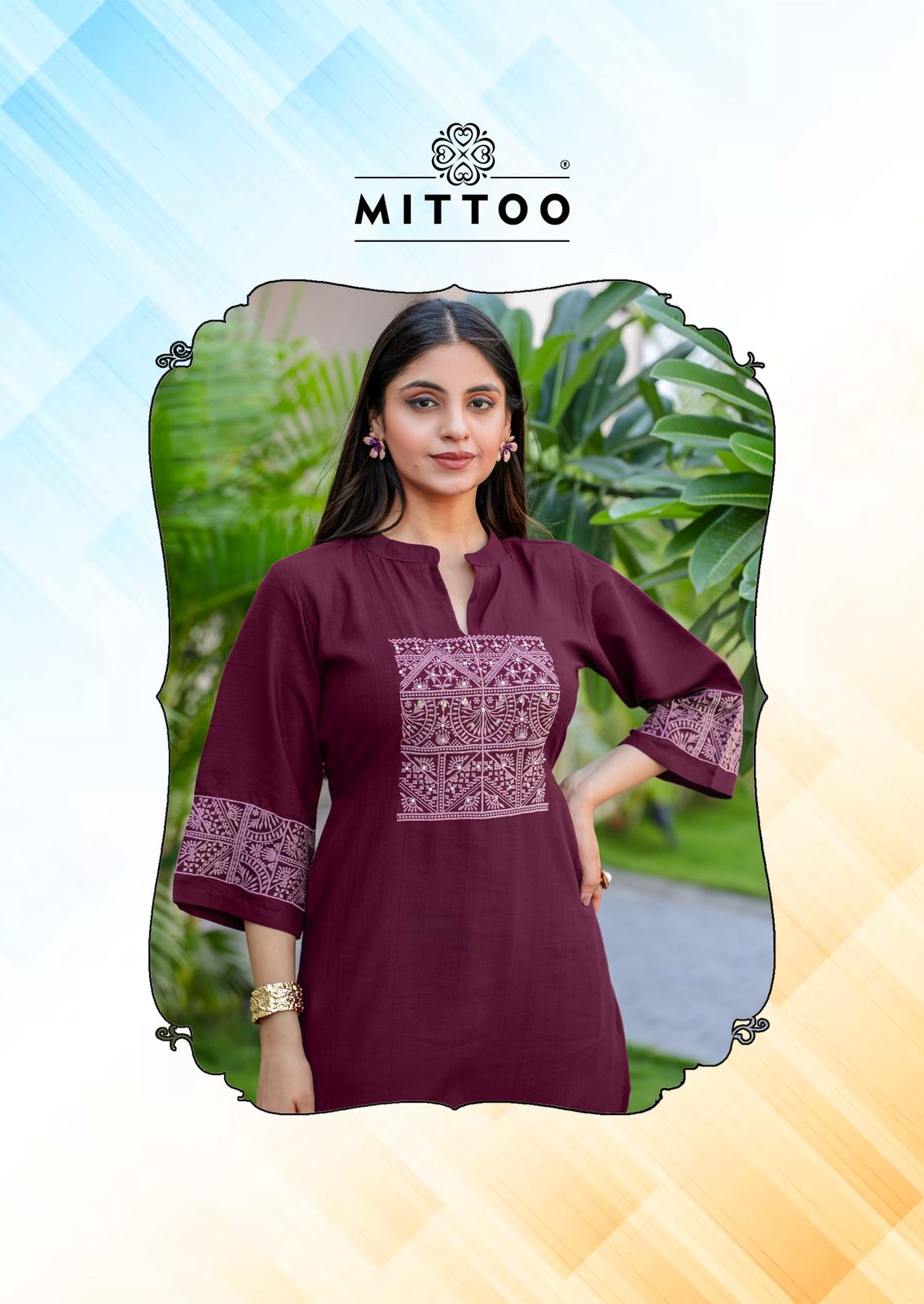 MITTO PRESENT SAMYAA 2 PCS READYMADE KURTI COLLECTION SERIES  2001-2006 6