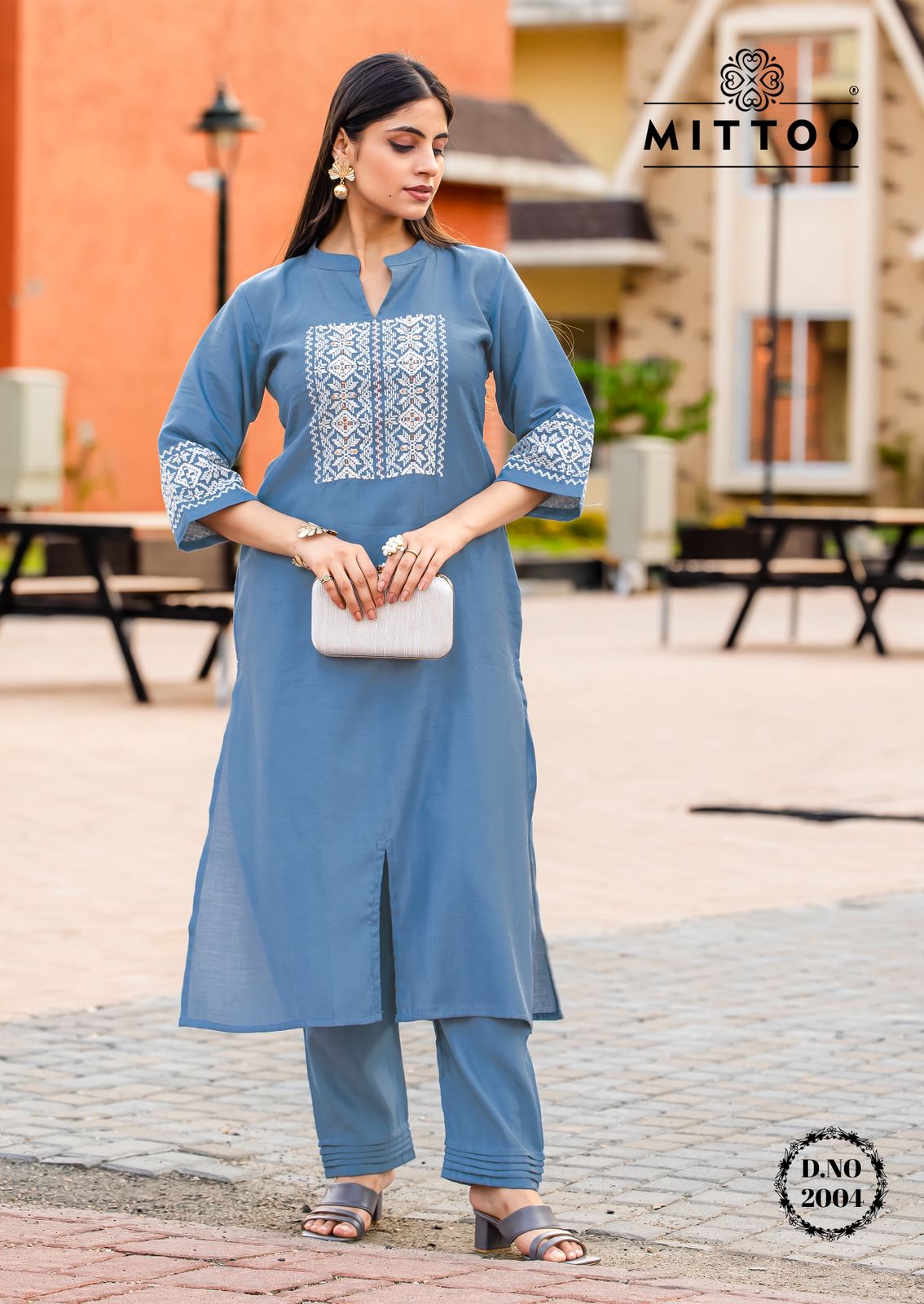 MITTO PRESENT SAMYAA 2 PCS READYMADE KURTI COLLECTION SERIES  2001-2006 3