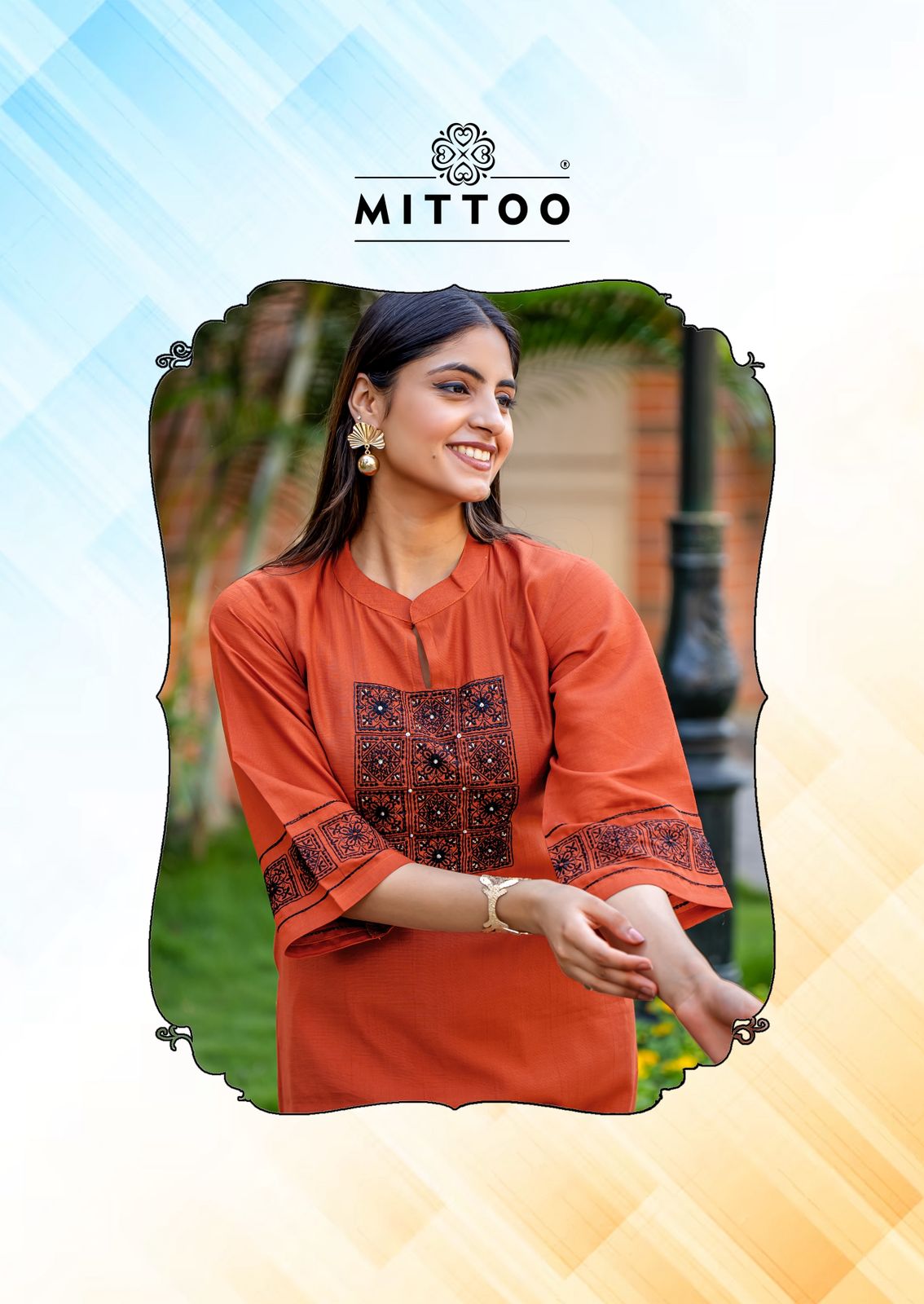 MITTO PRESENT SAMYAA 2 PCS READYMADE KURTI COLLECTION SERIES  2001-2006 5