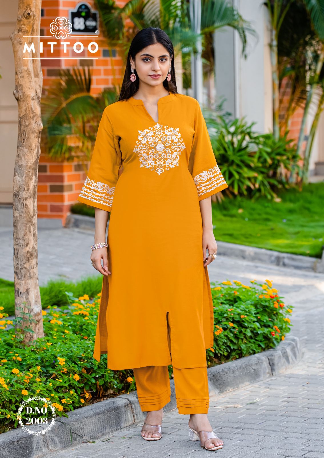 MITTO PRESENT SAMYAA 2 PCS READYMADE KURTI COLLECTION SERIES  2001-2006 10