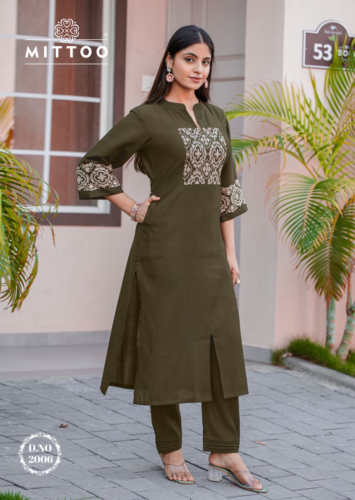 MITTO PRESENT SAMYAA 2 PCS READYMADE KURTI COLLECTION SERIES  2001-2006 9