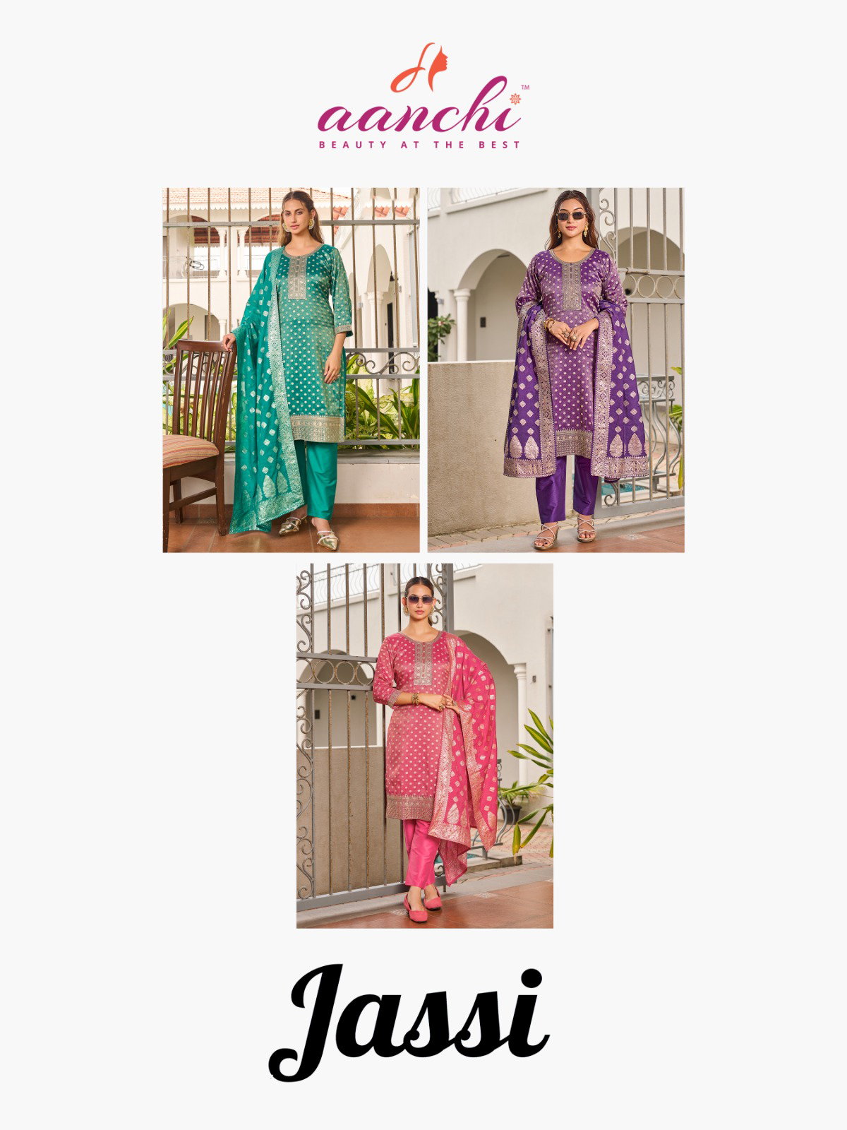 Aanchi Present jassi readymade 3 pcs straight concept kurti series 3