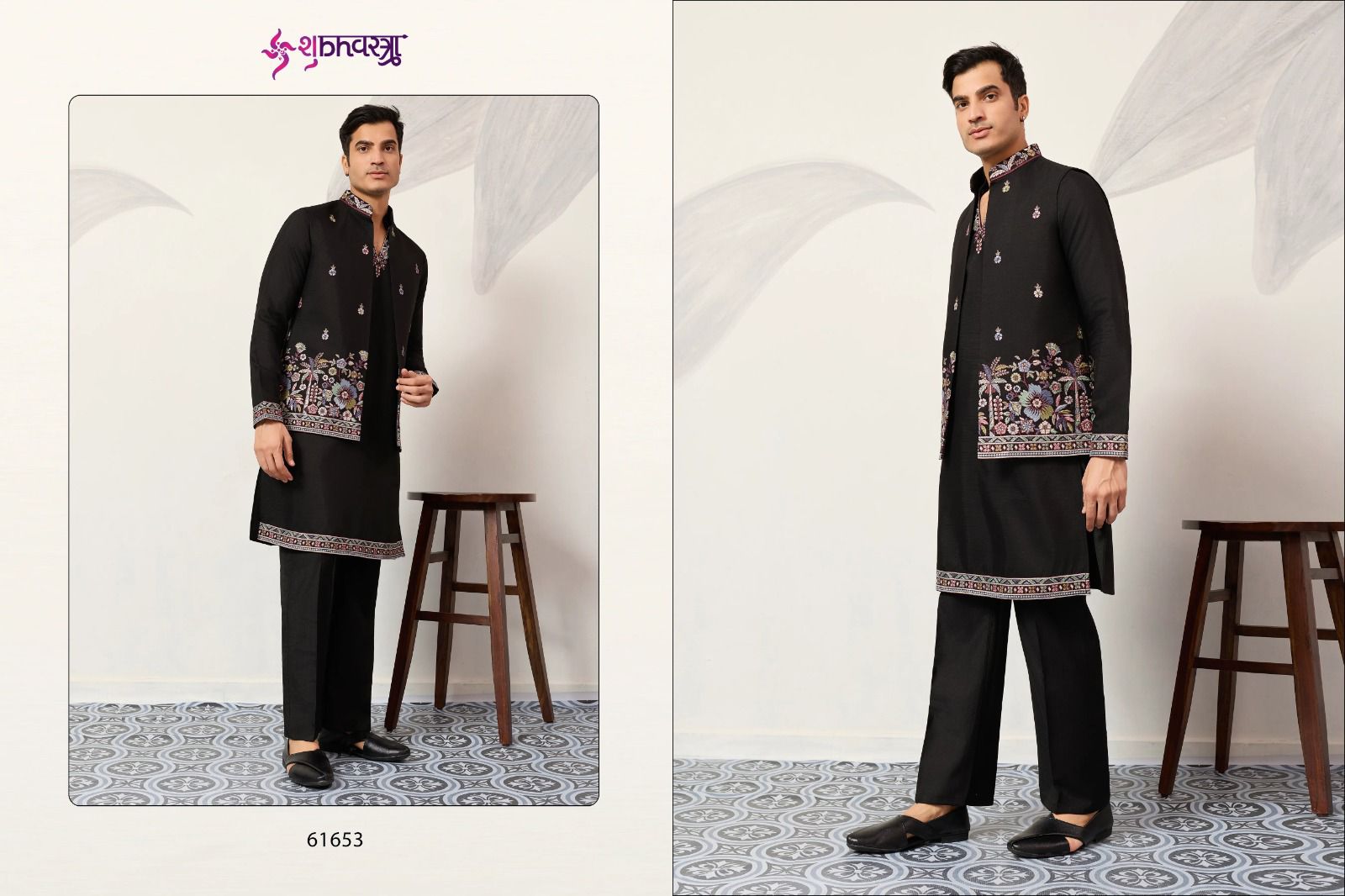 SHUBHKALA PRESENT NEW KOTI KURTA WITH BOTTOM  COLLECTION FOR MANS WEAR SERIES 61651 10
