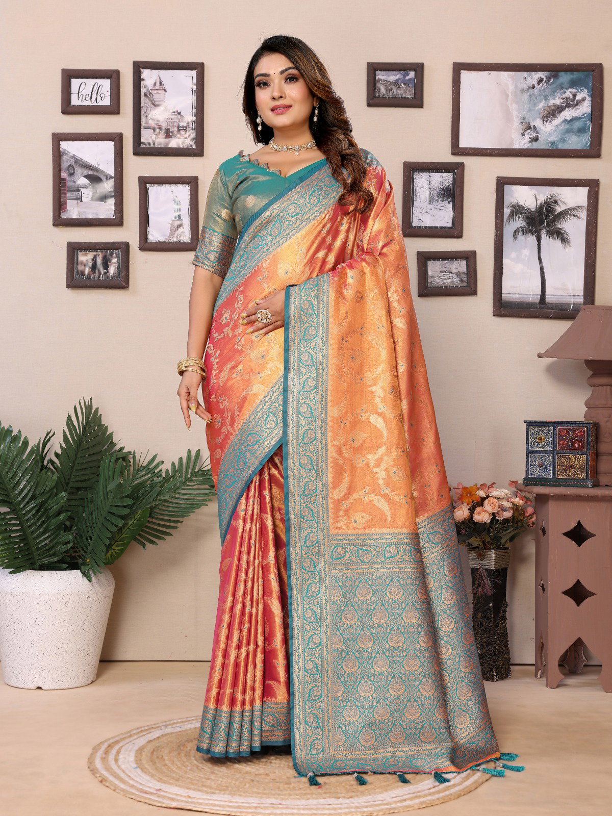 M.C CREATION PRESENT HEMA CATLOUGLES PURE TISSUE SILK SAREE FOR FESTIVE SEASON 7
