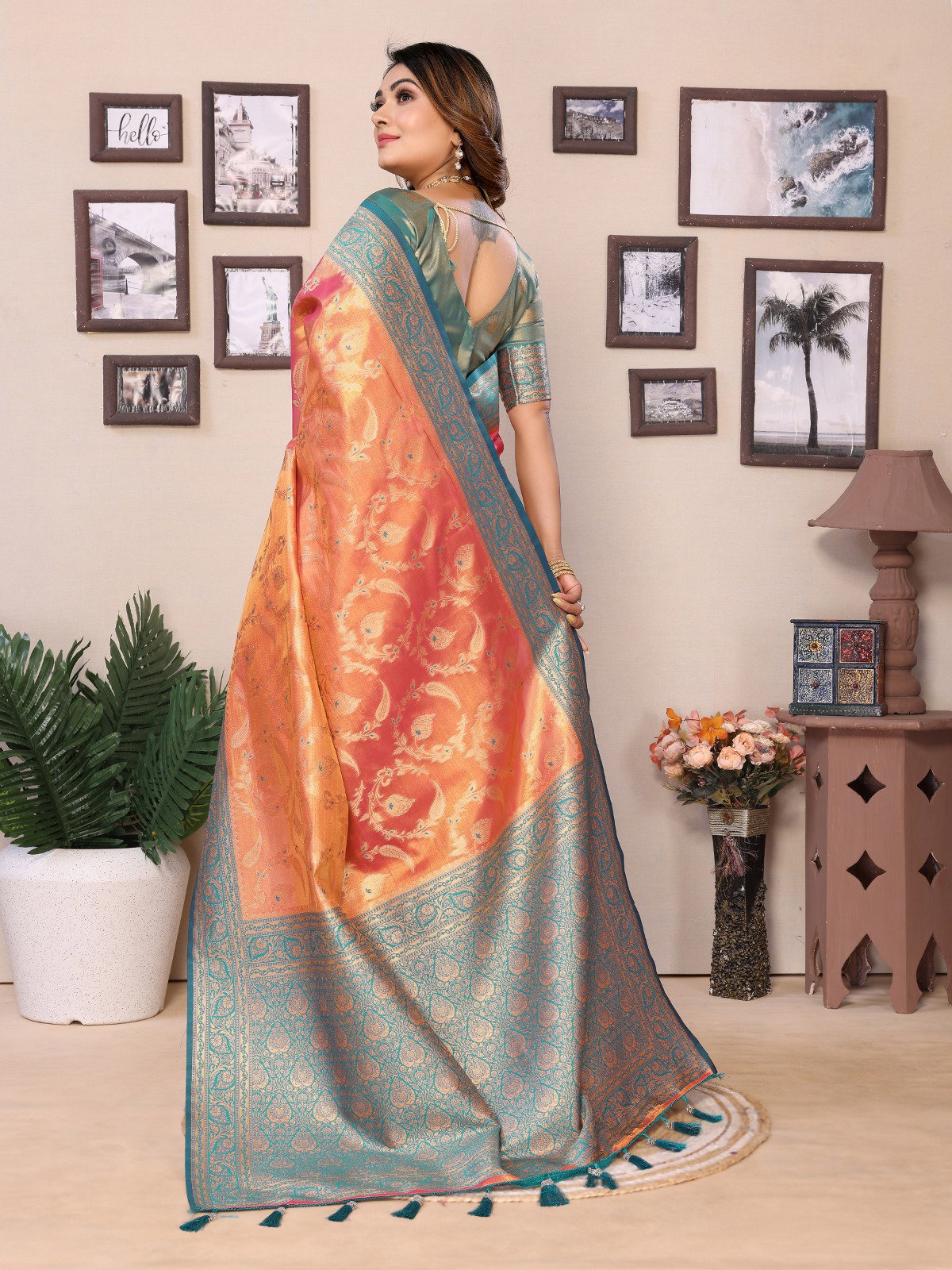 M.C CREATION PRESENT HEMA CATLOUGLES PURE TISSUE SILK SAREE FOR FESTIVE SEASON 6