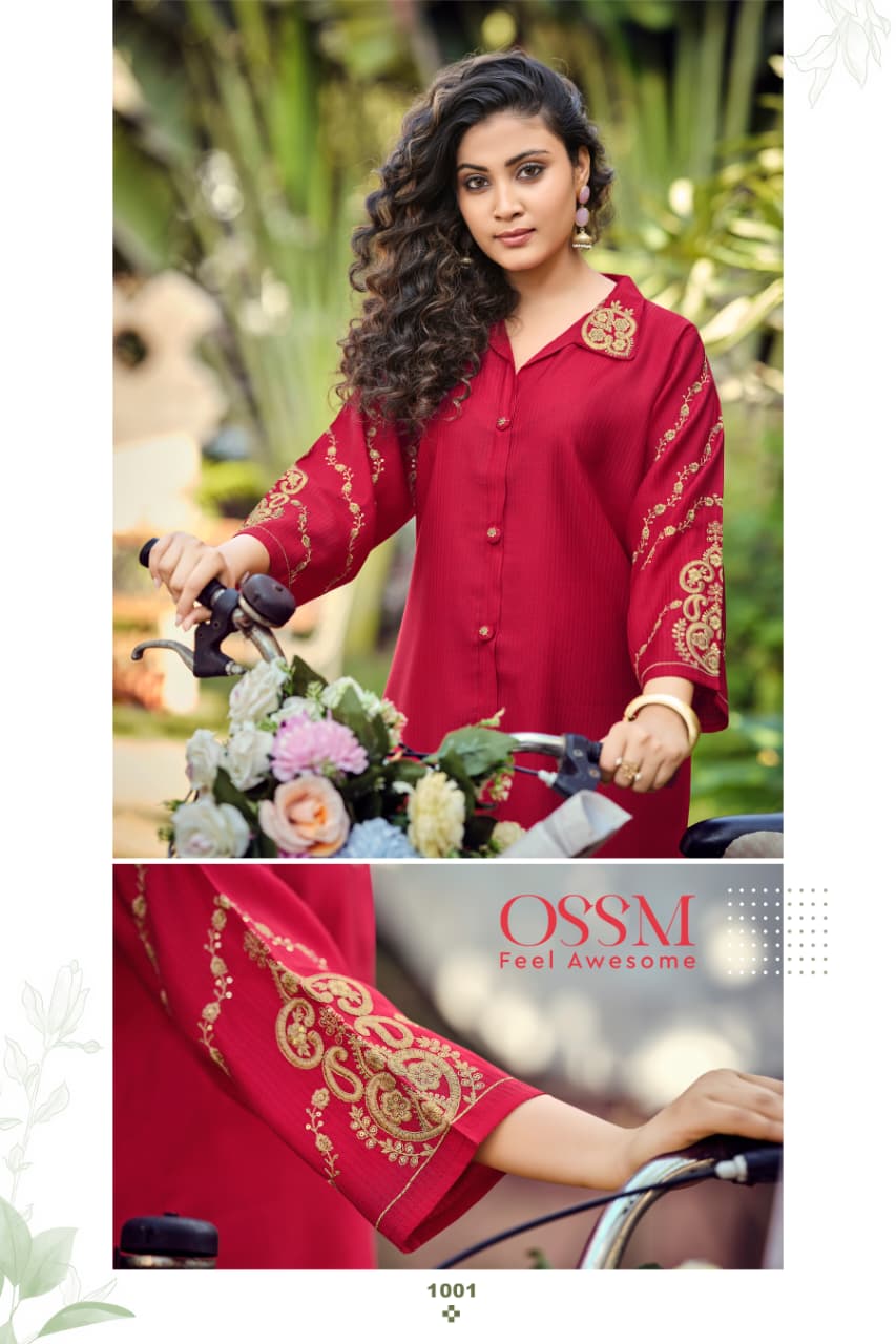 OSSOM PRESENT BARBIE 2 PCS CORD SET KURTI + PAINT SERIES 1001-1006 2