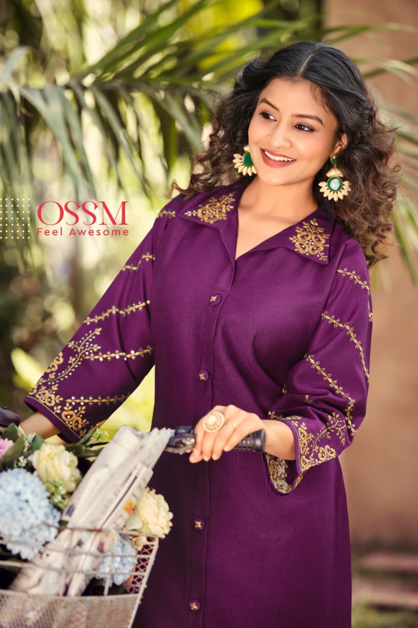 OSSOM PRESENT BARBIE 2 PCS CORD SET KURTI + PAINT SERIES 1001-1006 7
