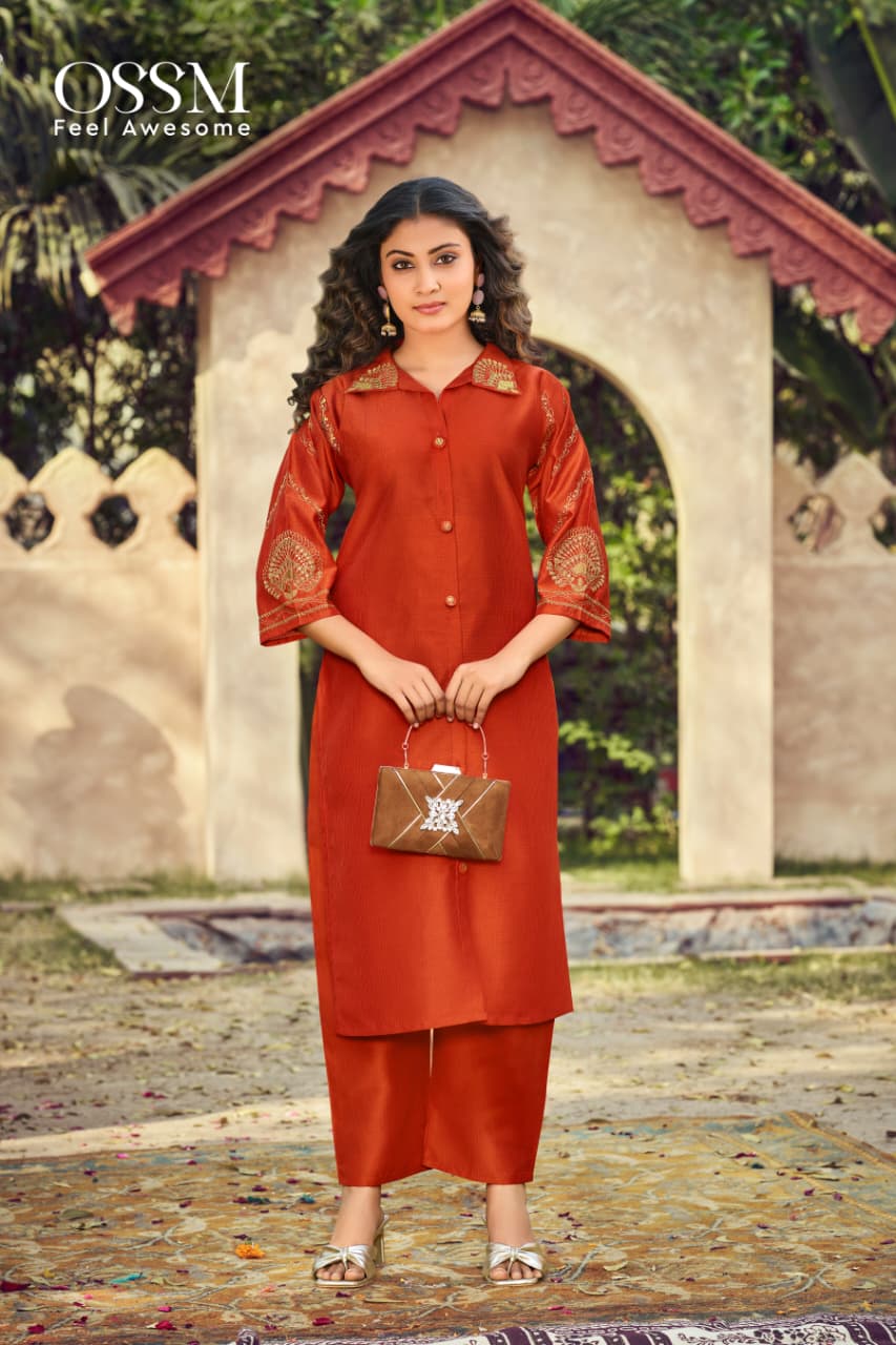 OSSOM PRESENT BARBIE 2 PCS CORD SET KURTI + PAINT SERIES 1001-1006 3