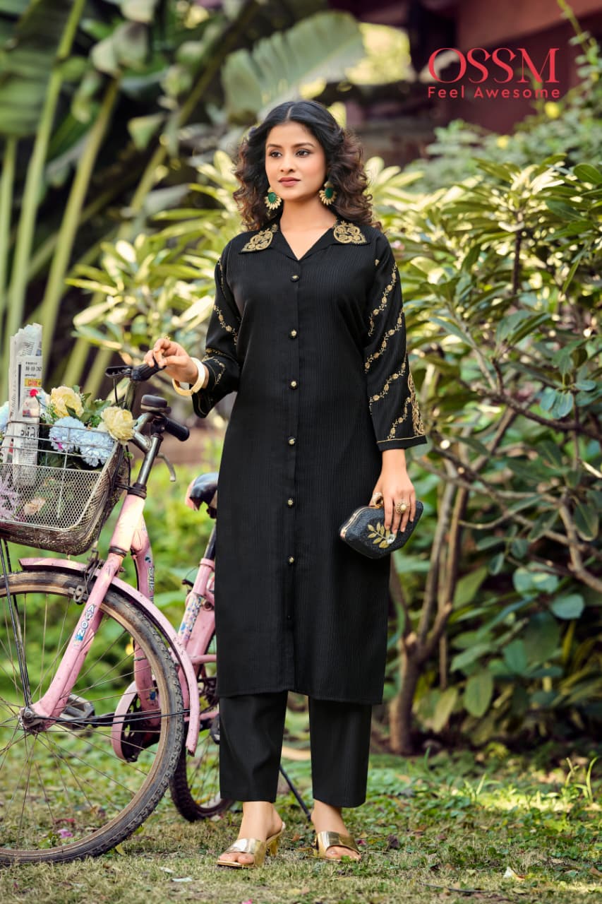 OSSOM PRESENT BARBIE 2 PCS CORD SET KURTI + PAINT SERIES 1001-1006 1