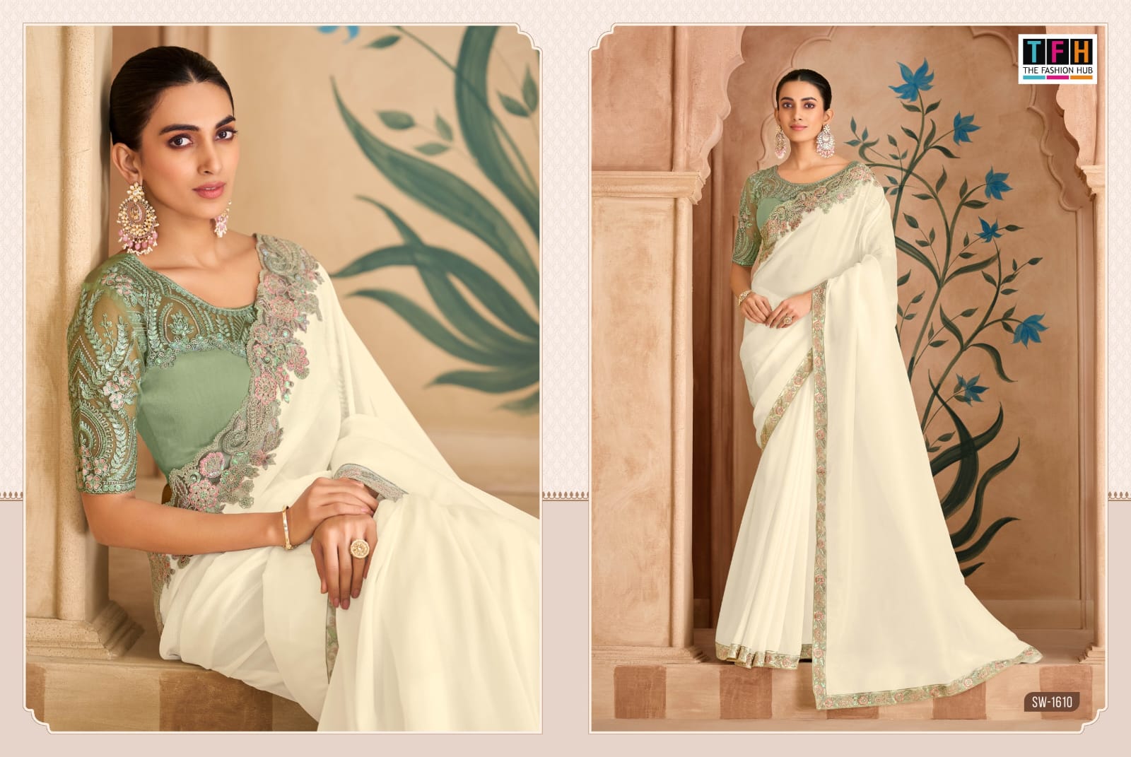 TFH PRESENT SANDALWOOD 16 FANCY SAREE SERIES 1601-1618 4
