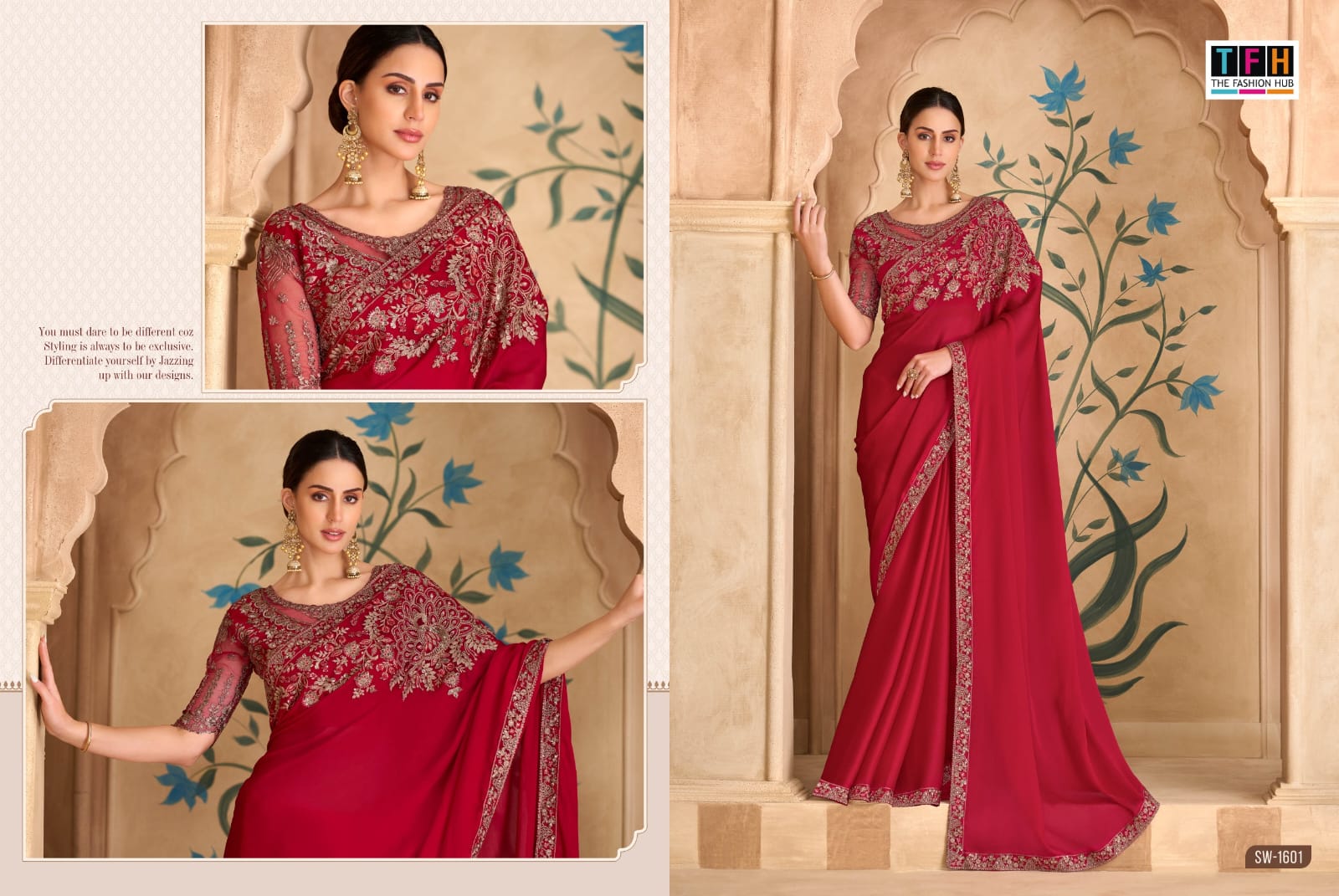 TFH PRESENT SANDALWOOD 16 FANCY SAREE SERIES 1601-1618 7