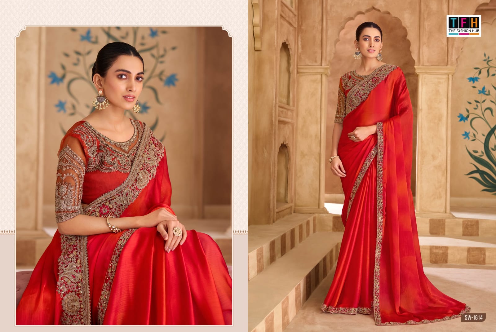 TFH PRESENT SANDALWOOD 16 FANCY SAREE SERIES 1601-1618 6