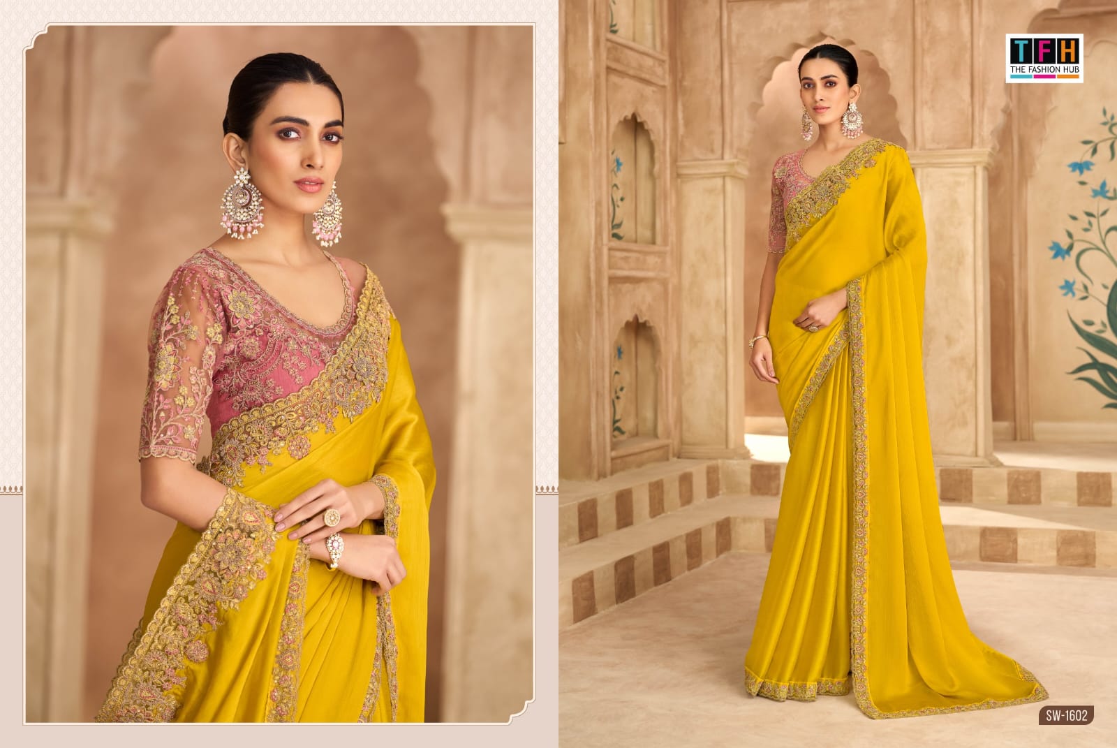 TFH PRESENT SANDALWOOD 16 FANCY SAREE SERIES 1601-1618 15