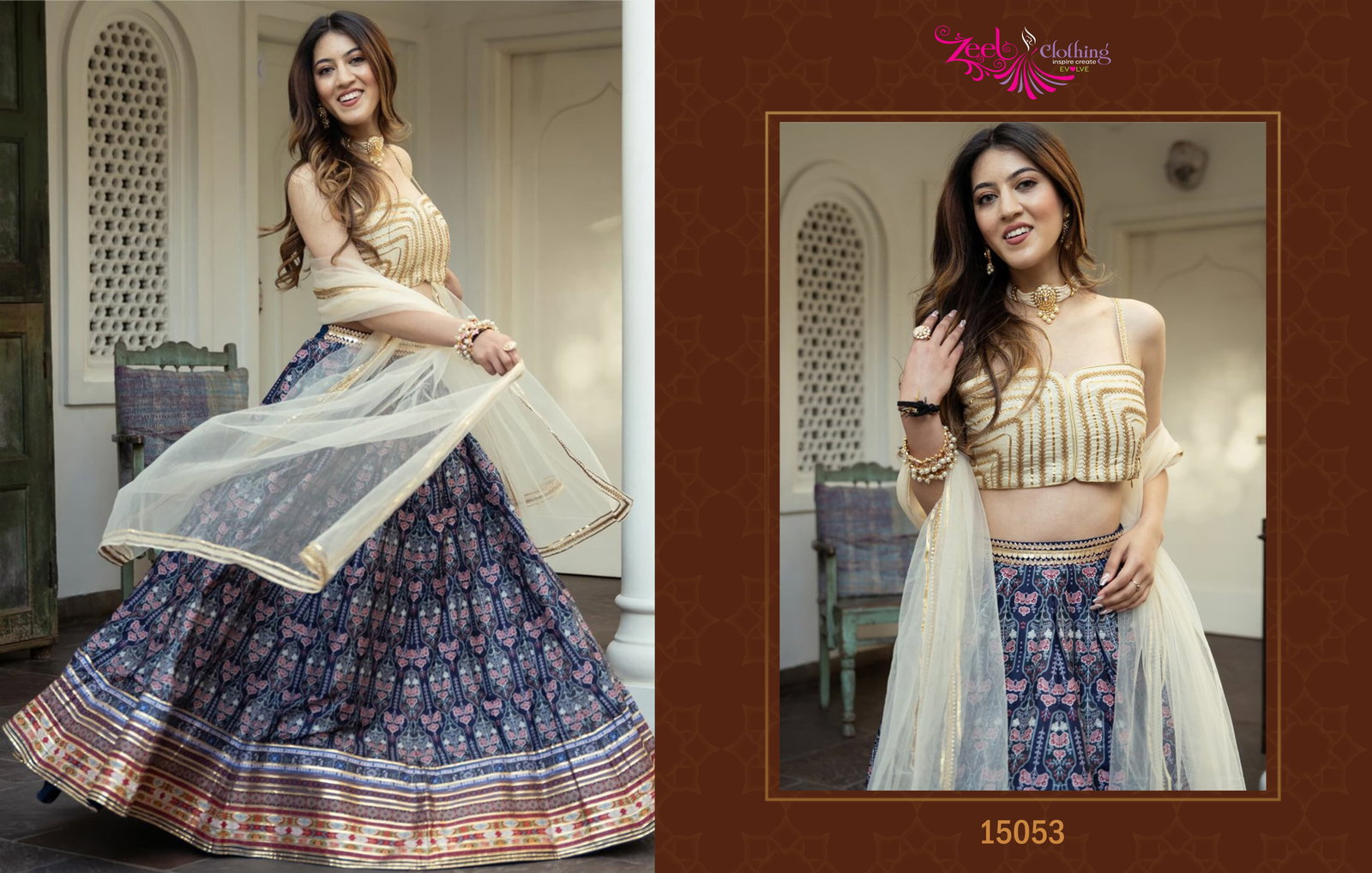 ZEEL CLOTHING PRESENT LEHENGA CHOLI SERIES 15052-15065 9