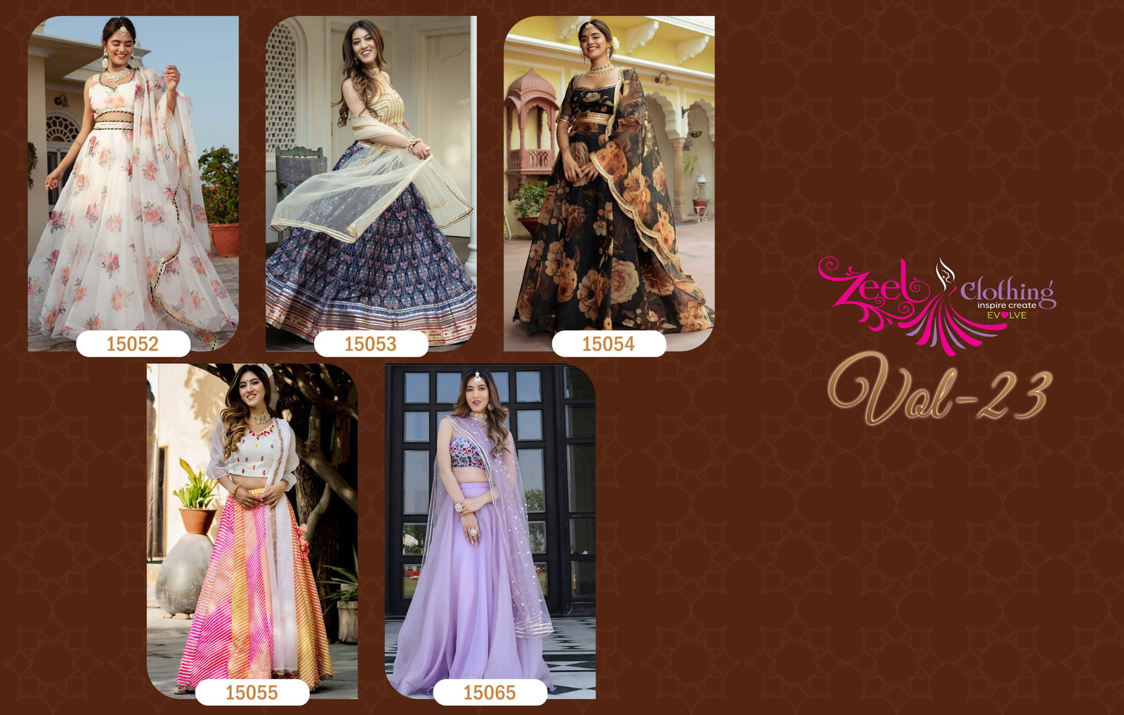 ZEEL CLOTHING PRESENT LEHENGA CHOLI SERIES 15052-15065 6