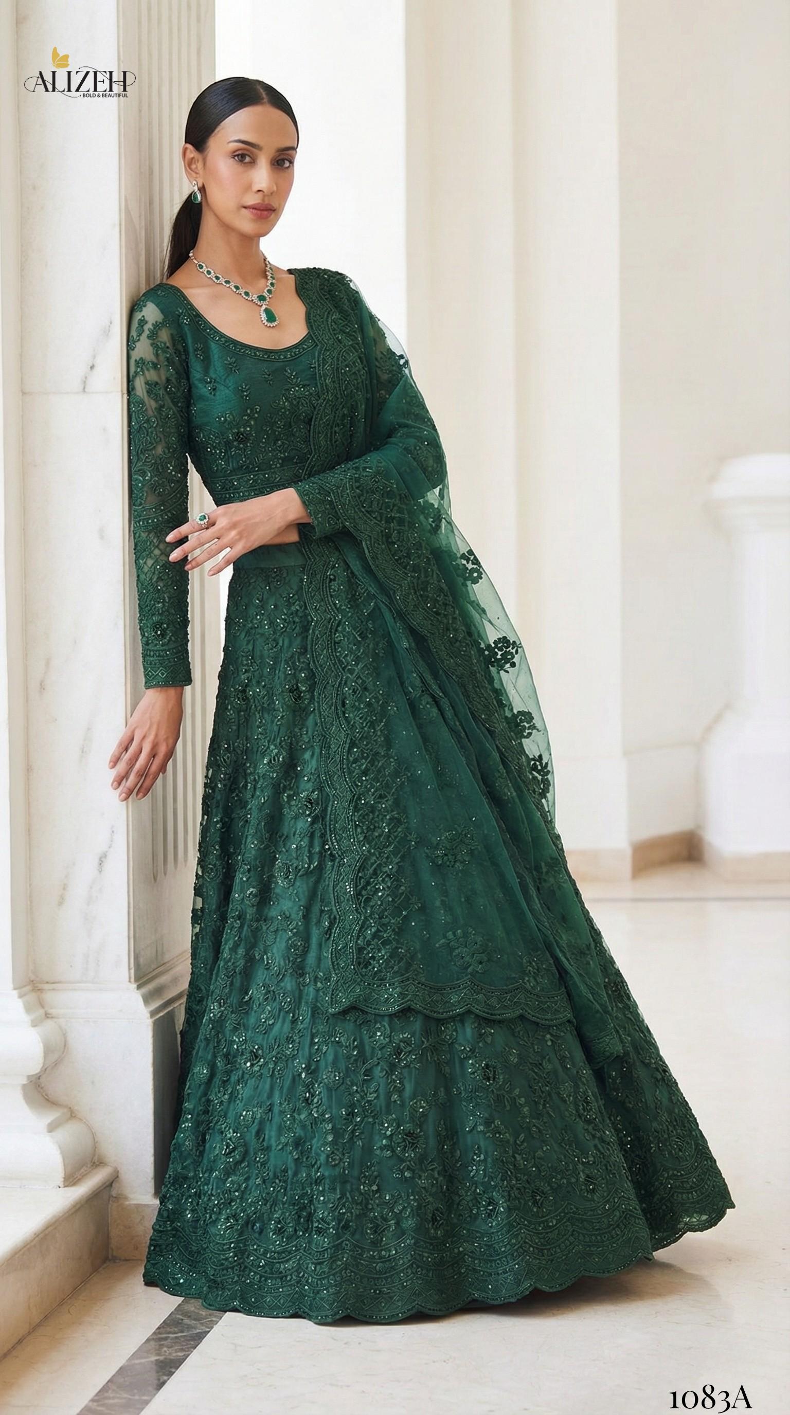 ALIZEH PRESENT 1083 BRIDAL LEHENGA CHOLI SERIES 7