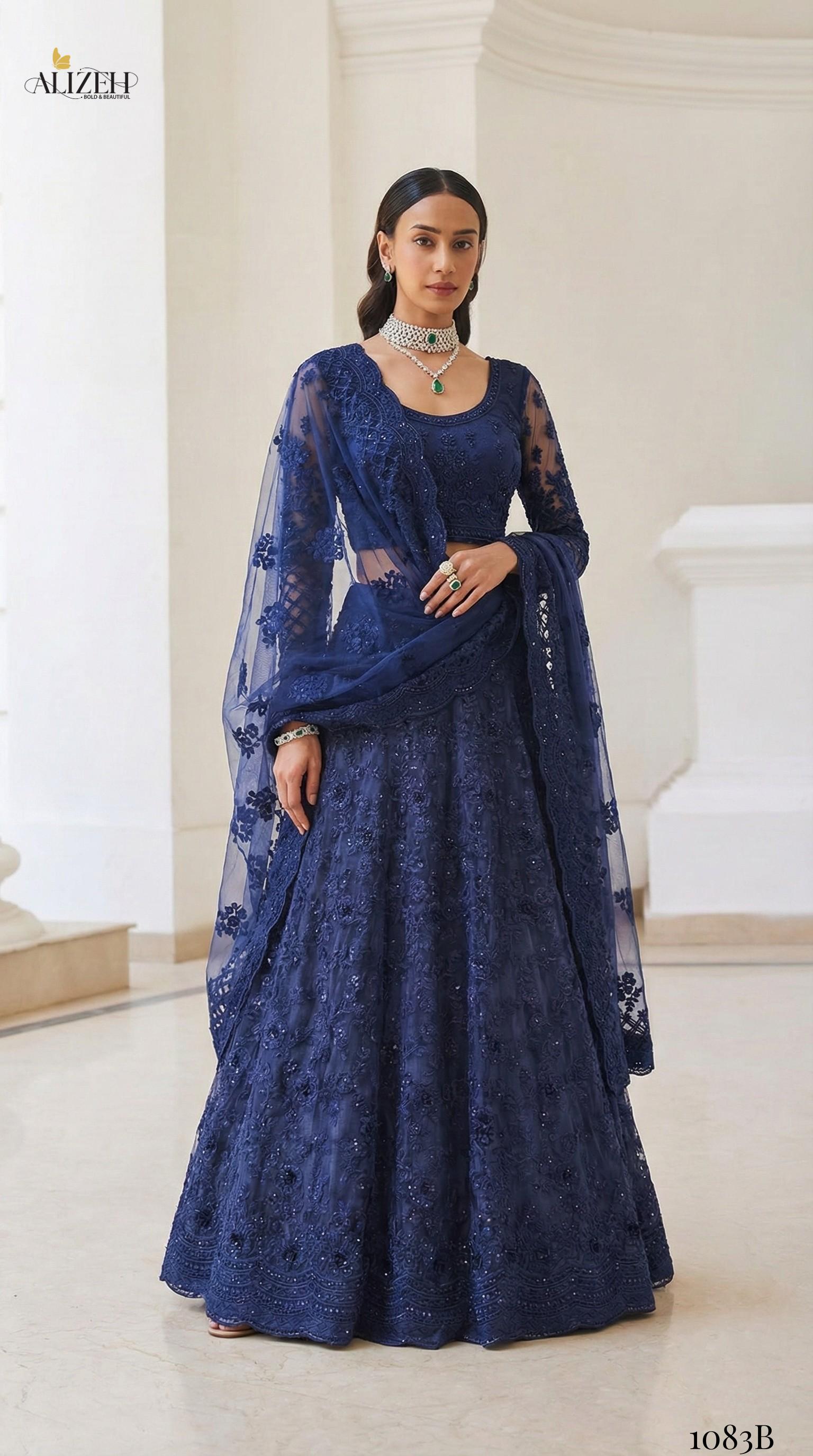 ALIZEH PRESENT 1083 BRIDAL LEHENGA CHOLI SERIES 8