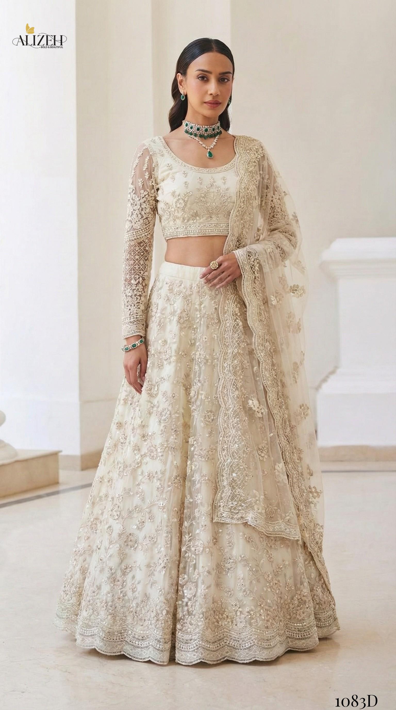 ALIZEH PRESENT 1083 BRIDAL LEHENGA CHOLI SERIES 5