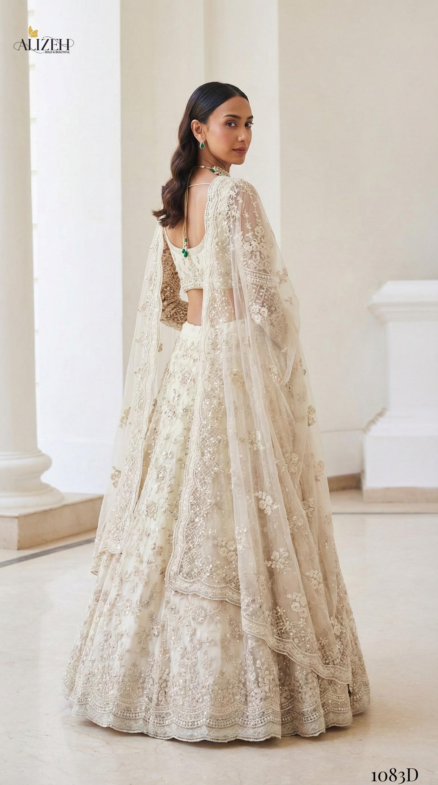 ALIZEH PRESENT 1083 BRIDAL LEHENGA CHOLI SERIES 4