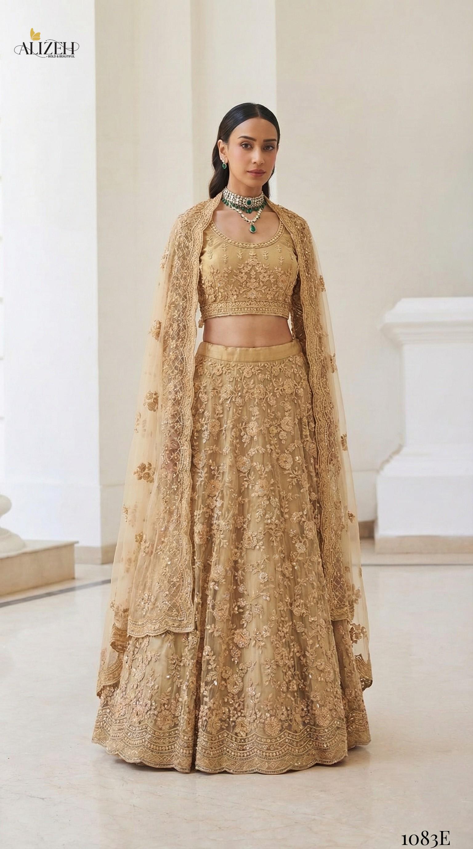 ALIZEH PRESENT 1083 BRIDAL LEHENGA CHOLI SERIES 2