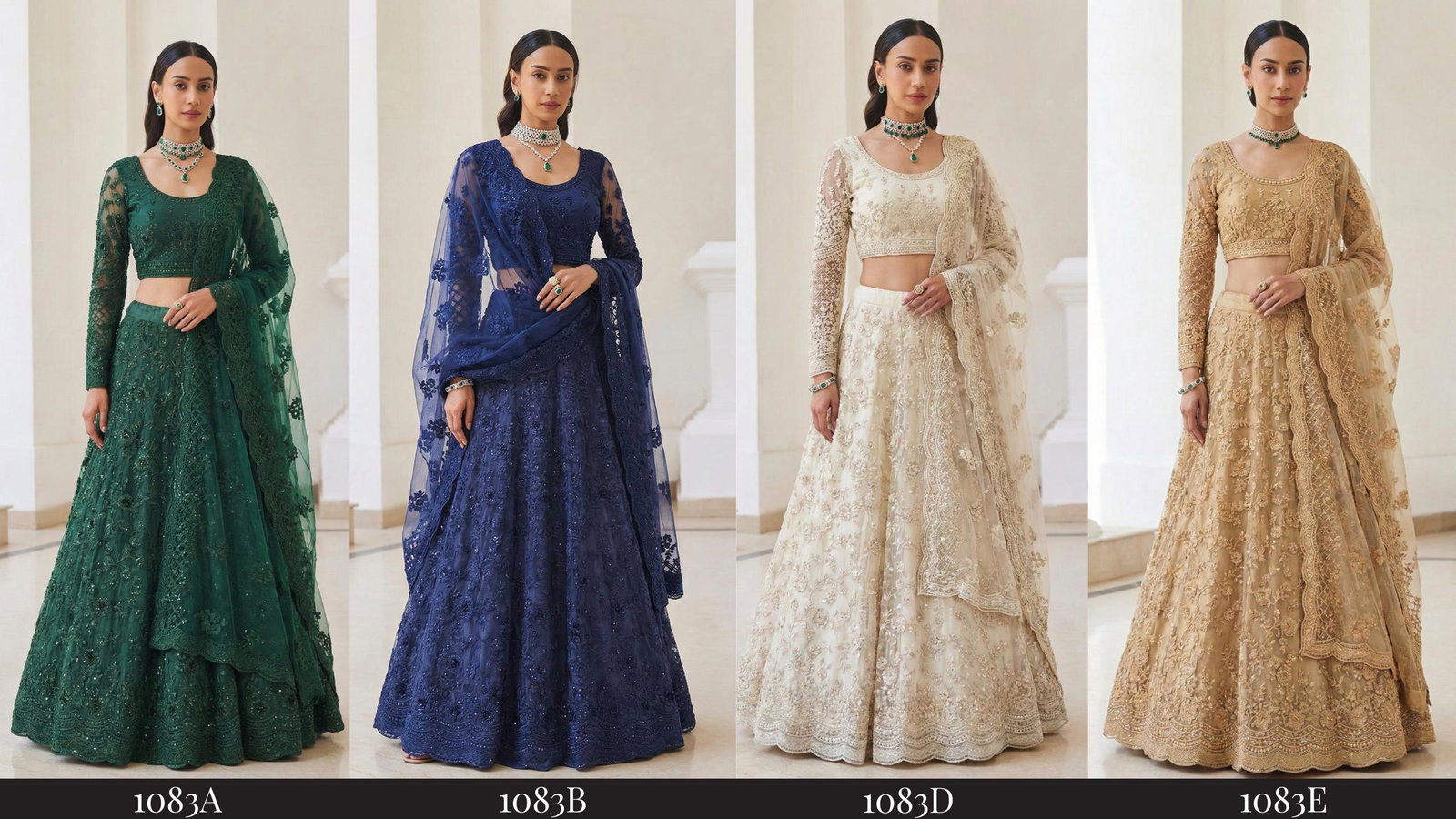 ALIZEH PRESENT 1083 BRIDAL LEHENGA CHOLI SERIES 3