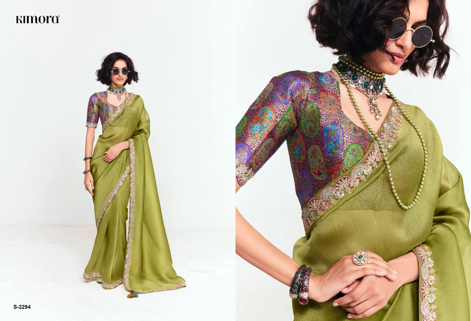 KIMORA DEEWANGI VOL 33 SERIES 2291 -2301 FANCY PARTY WEAR SAREE 7