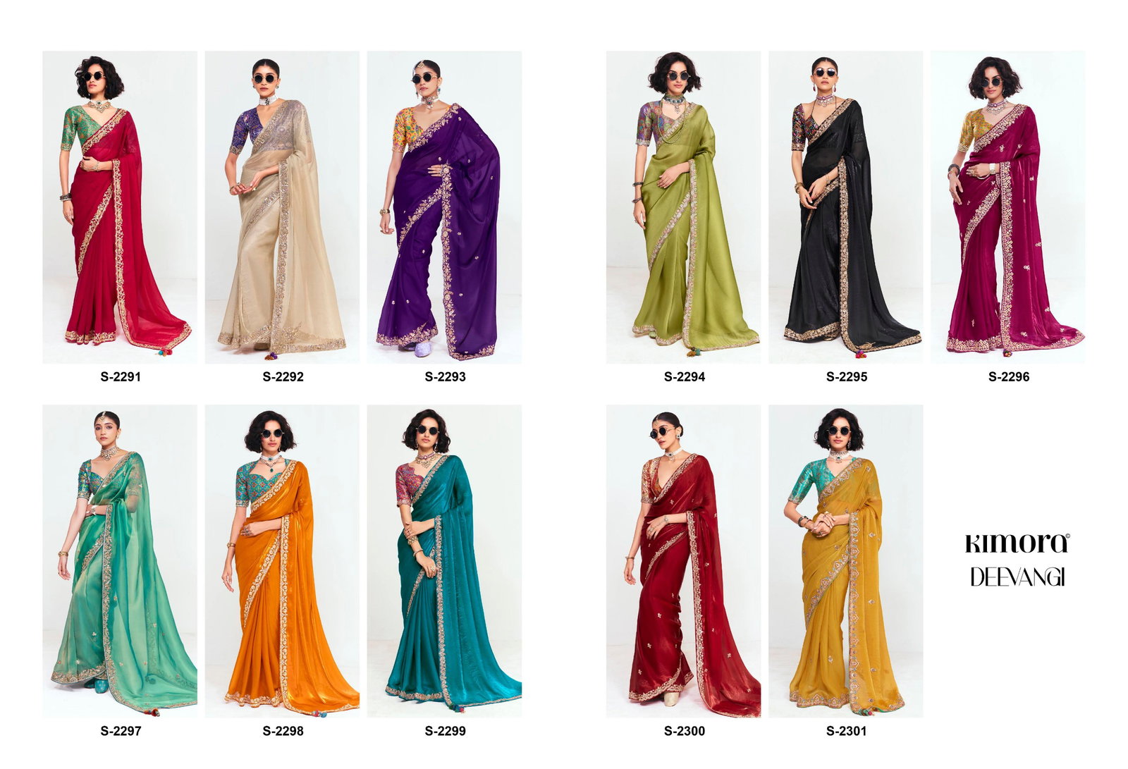 KIMORA DEEWANGI VOL 33 SERIES 2291 -2301 FANCY PARTY WEAR SAREE 9