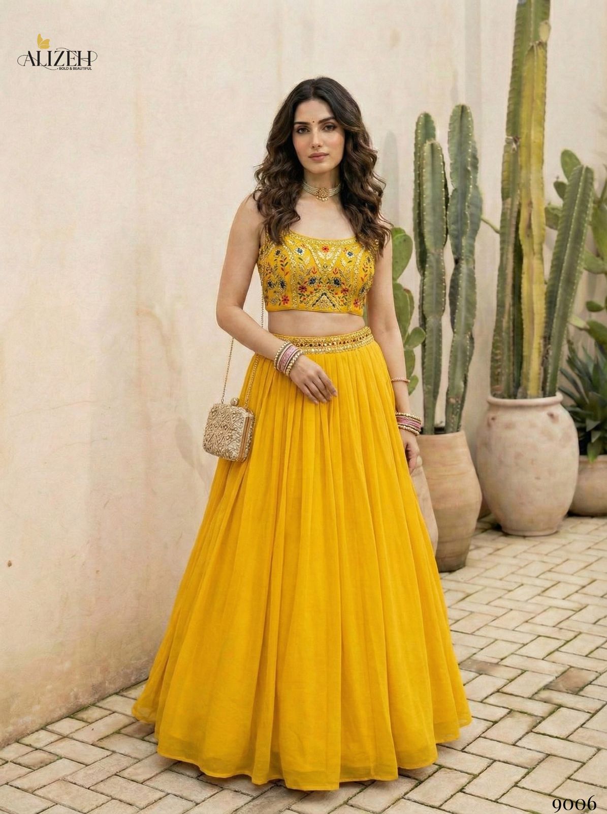 ALIZEH PRESENT BEAUTIFUL READYMADE LEHENGA CHOLI SERIES 9006-9007 6