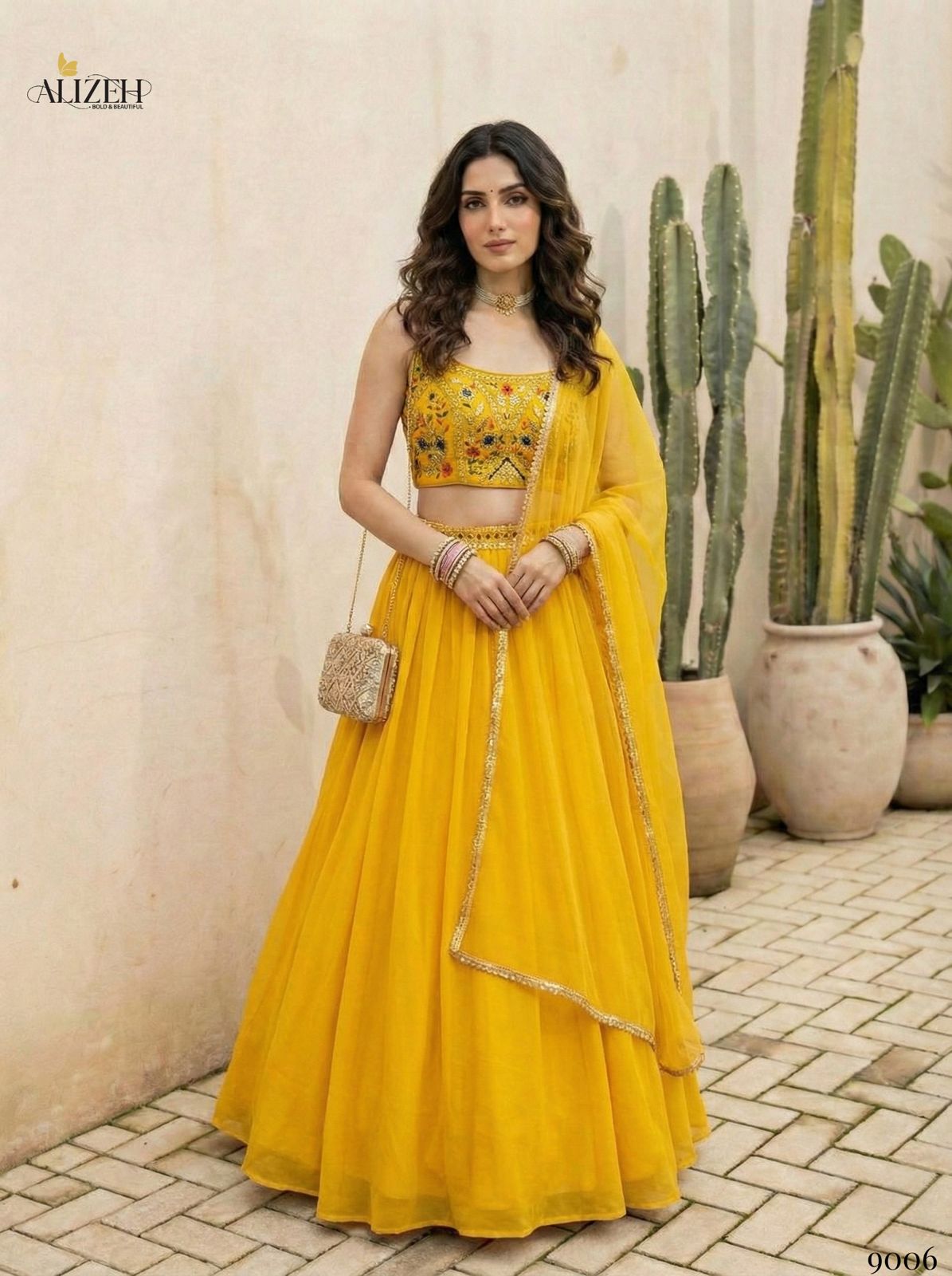 ALIZEH PRESENT BEAUTIFUL READYMADE LEHENGA CHOLI SERIES 9006-9007 8