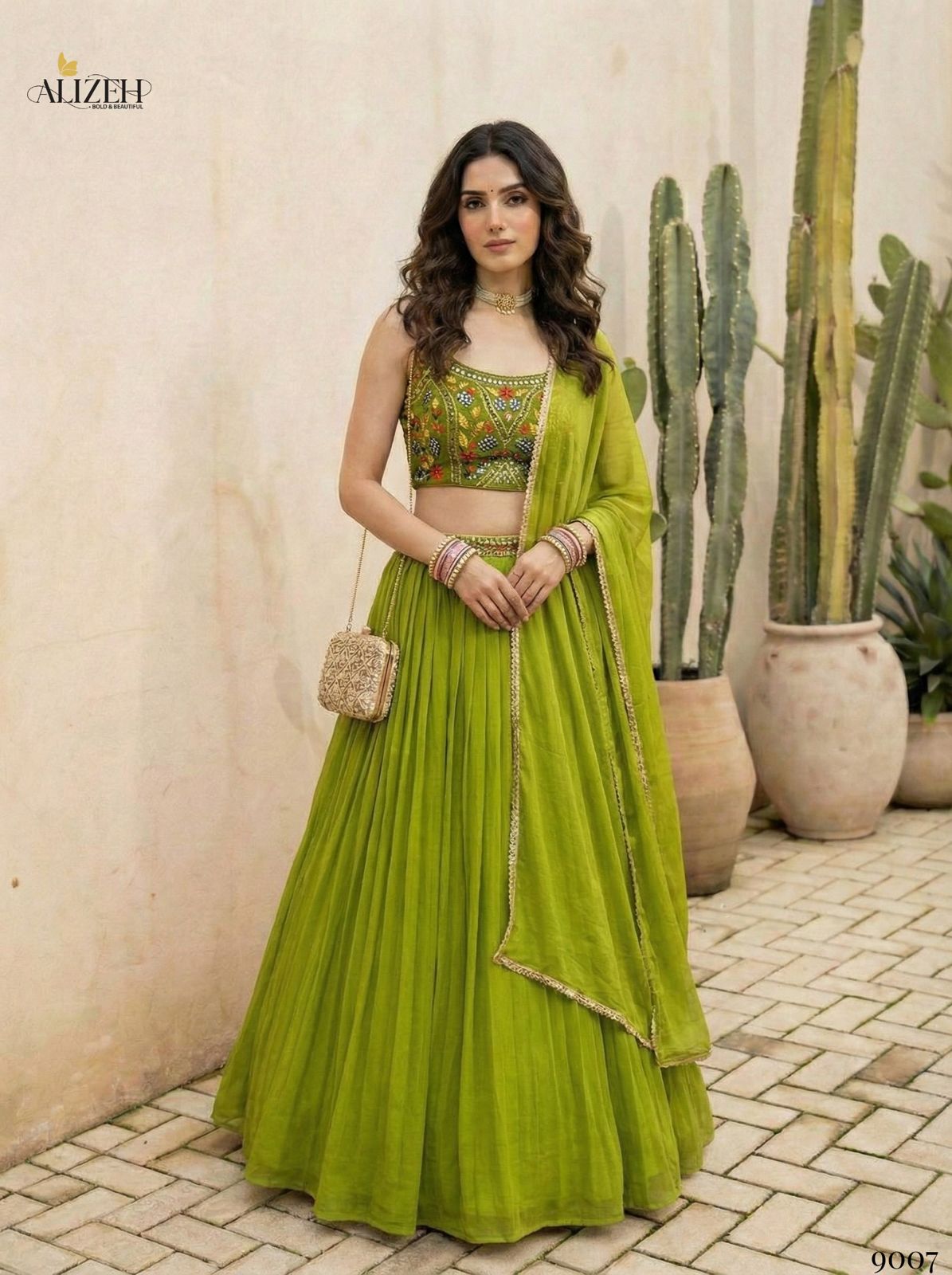 ALIZEH PRESENT BEAUTIFUL READYMADE LEHENGA CHOLI SERIES 9006-9007 3