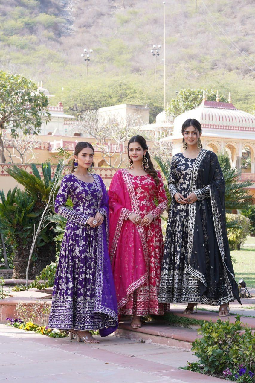 LV WEAR PRESENT PREMIUM VISCOSS DATABLE JECARD READYMADE GOWN SERIES 9172 1