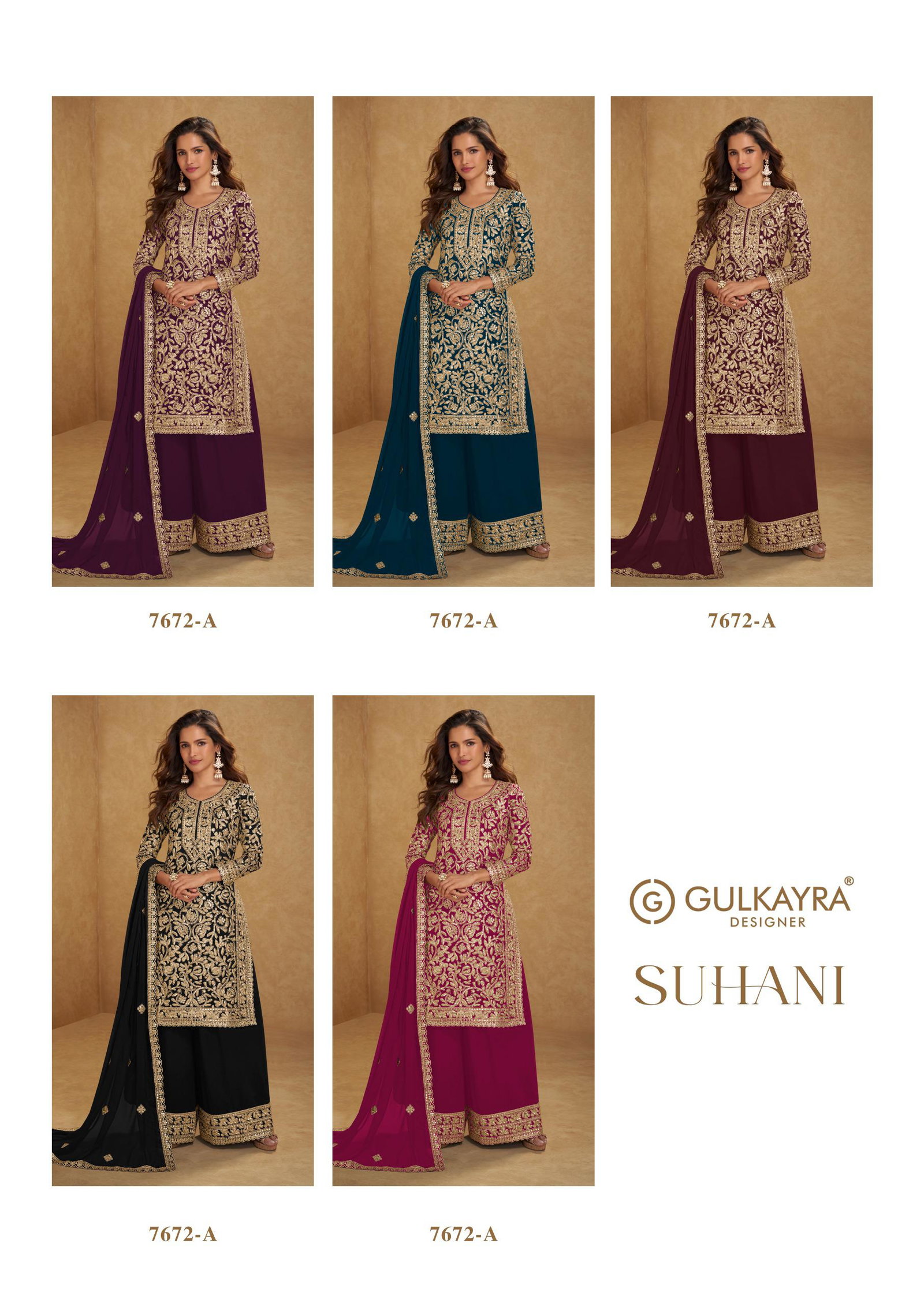 GULKAIRA PRESENT SUHANI READYMADE SERIES 7672 A-7672E 1