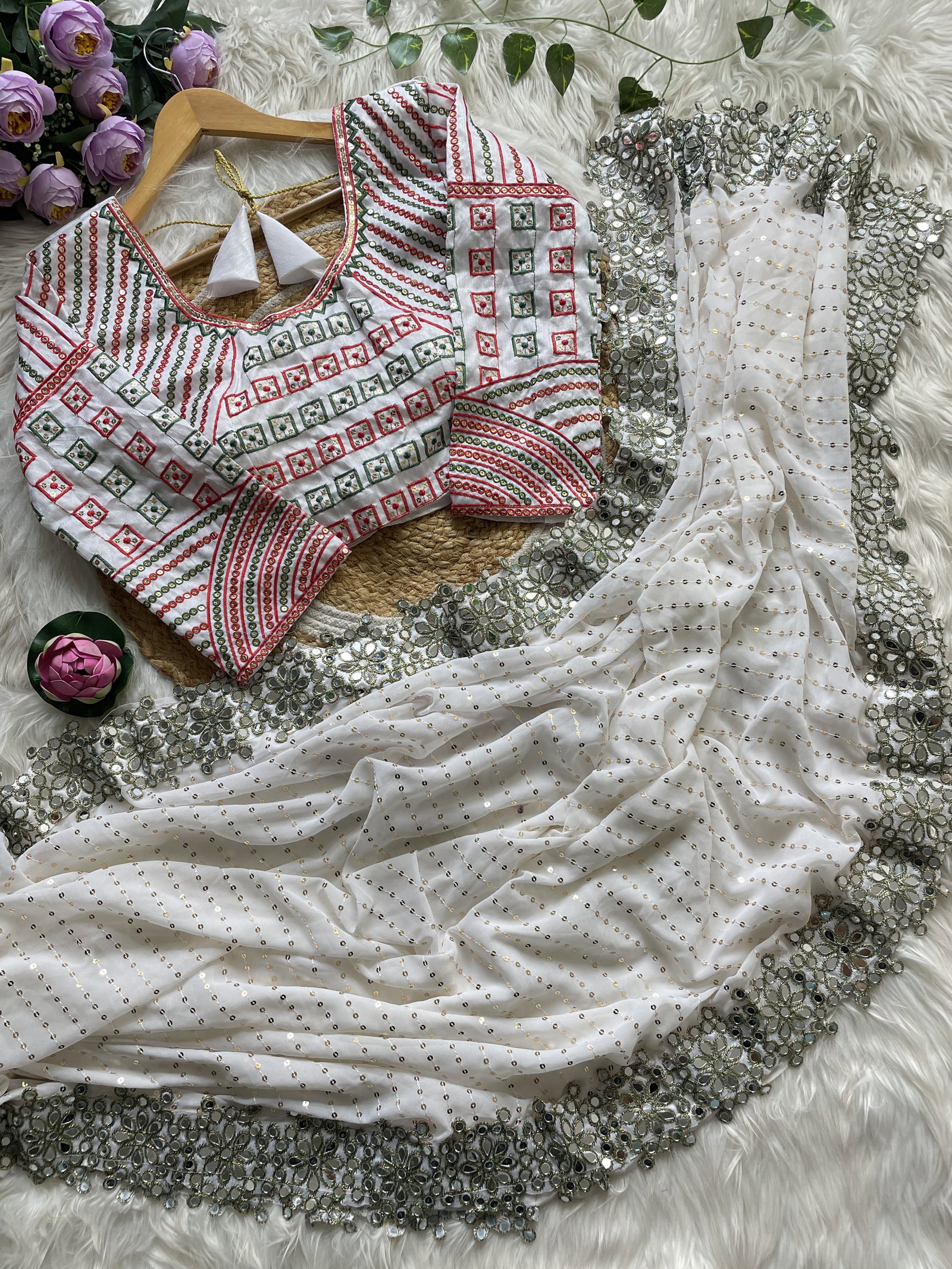 DF PRESENT BOLLYWOOD ORIGNAL MIRROR DESIGN SAREE SERIES 3453 10