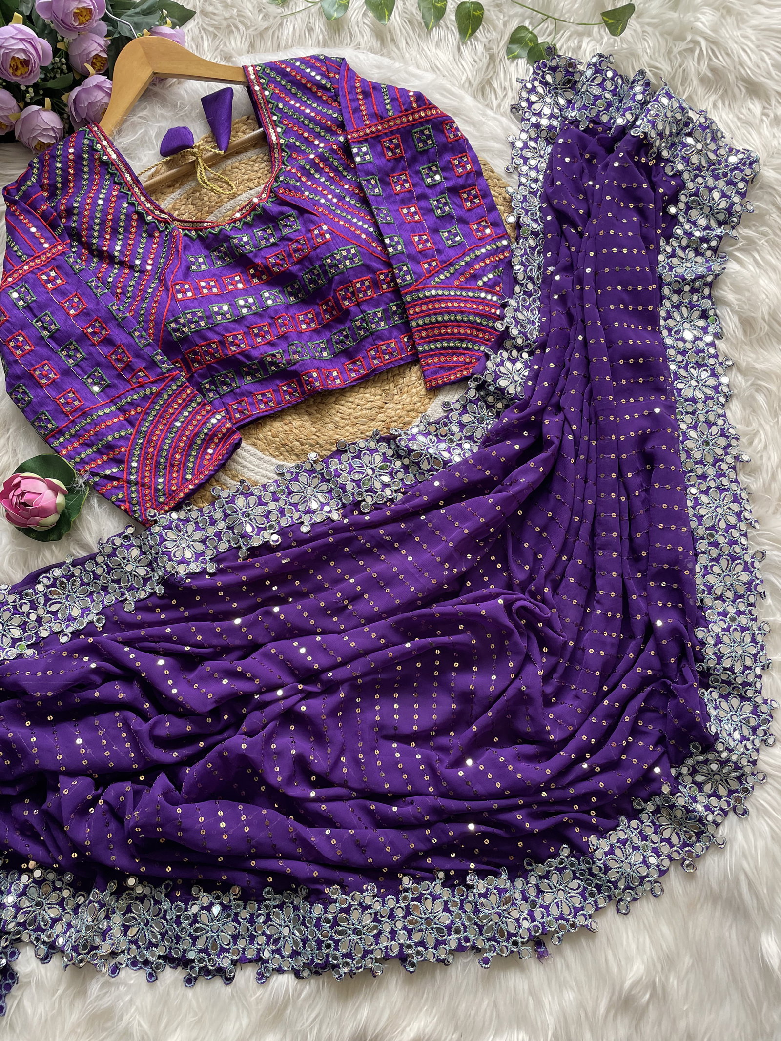 DF PRESENT BOLLYWOOD ORIGNAL MIRROR DESIGN SAREE SERIES 3453 5