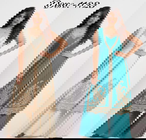 EC PRESENT READYMADE PARTY WEAR AND STYLISH  CONCEPT WITH CHOLI PLAZZO WITH JACKET SET SERIES  1123